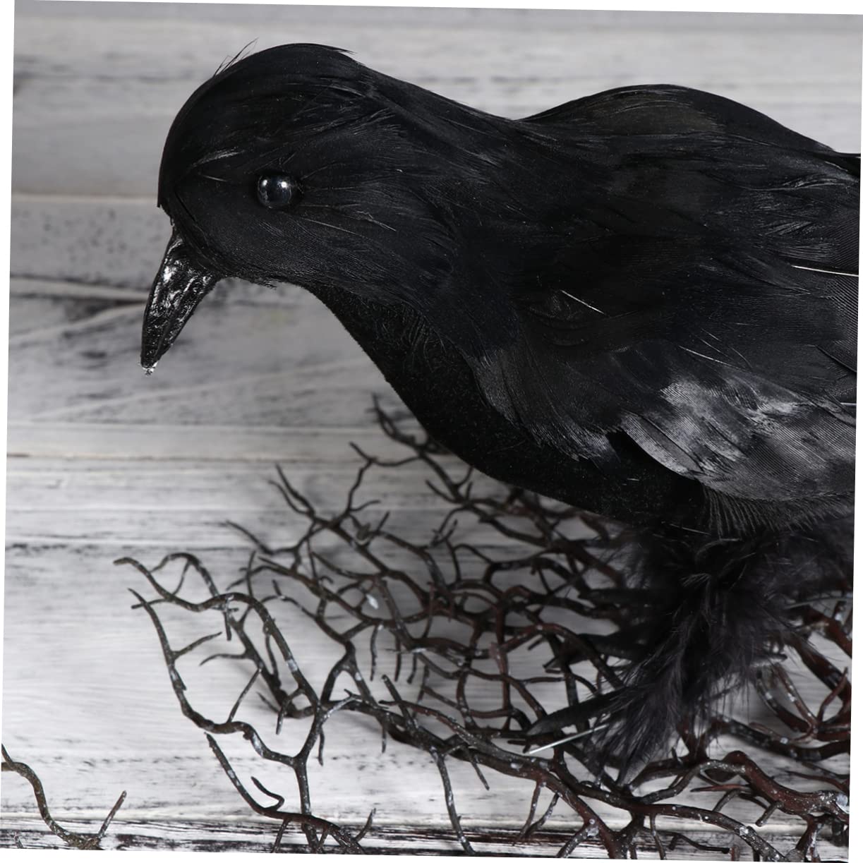 Abaodam 3 Stücke Stimulierte Halloween Dekoration Schwarze Krähe Prop Lebensechte Vogel Für Party Und Wohnkultur
