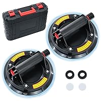 Vista 1 de Ventosas de vidrio para levantar vidrio grande, carga máxima de 480 libras Ventosas de ventana resistentes, potente elevador industrial de ventosas