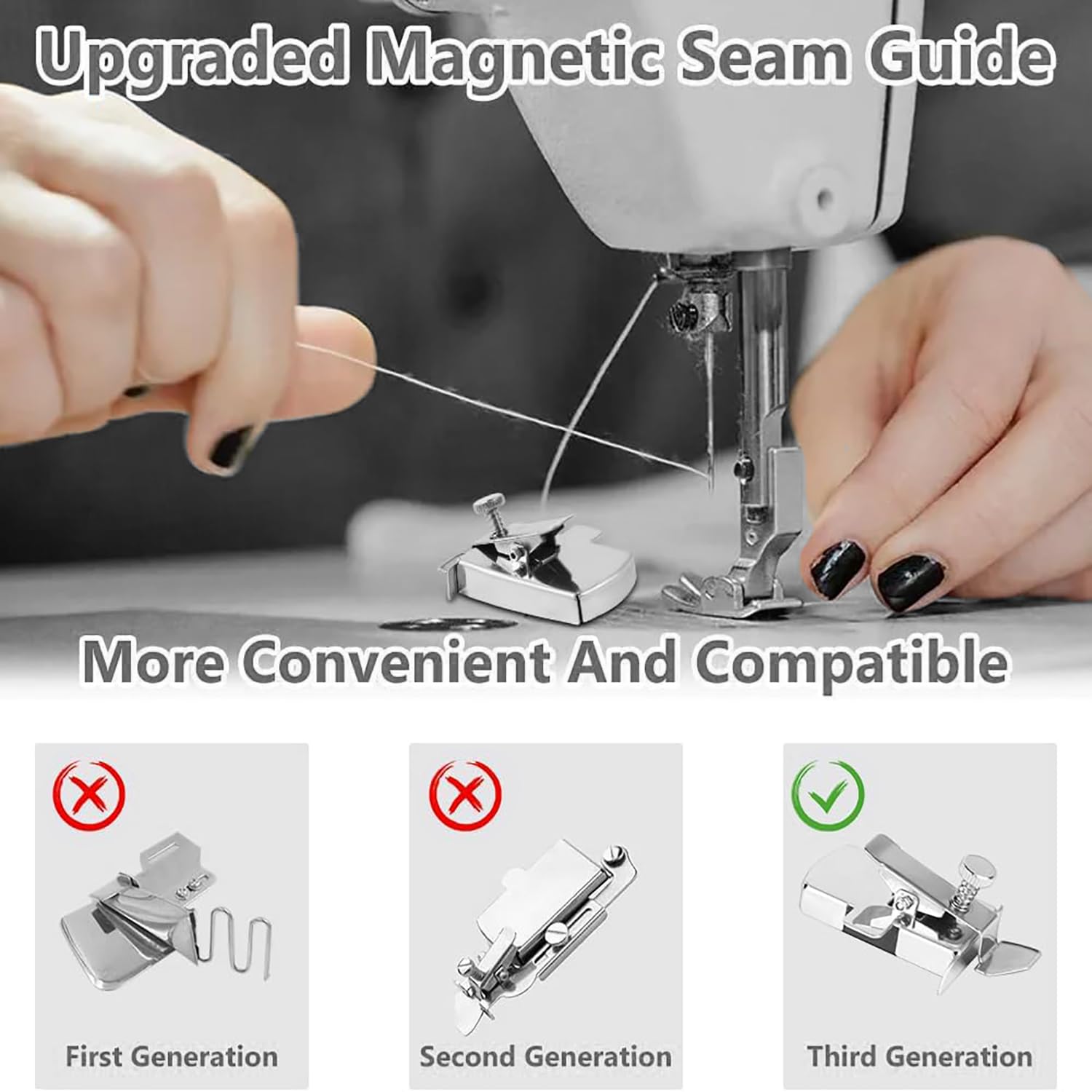 2 Guide Magnetiche Per Cuciture - Accessorio Universale Per Macchine Da Cucire - Foto 12