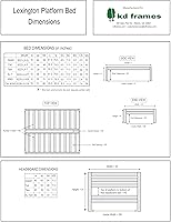 Vista 9 de KD Frames 6223-LX-T Lexington - Cama con plataforma, individual, sin terminar