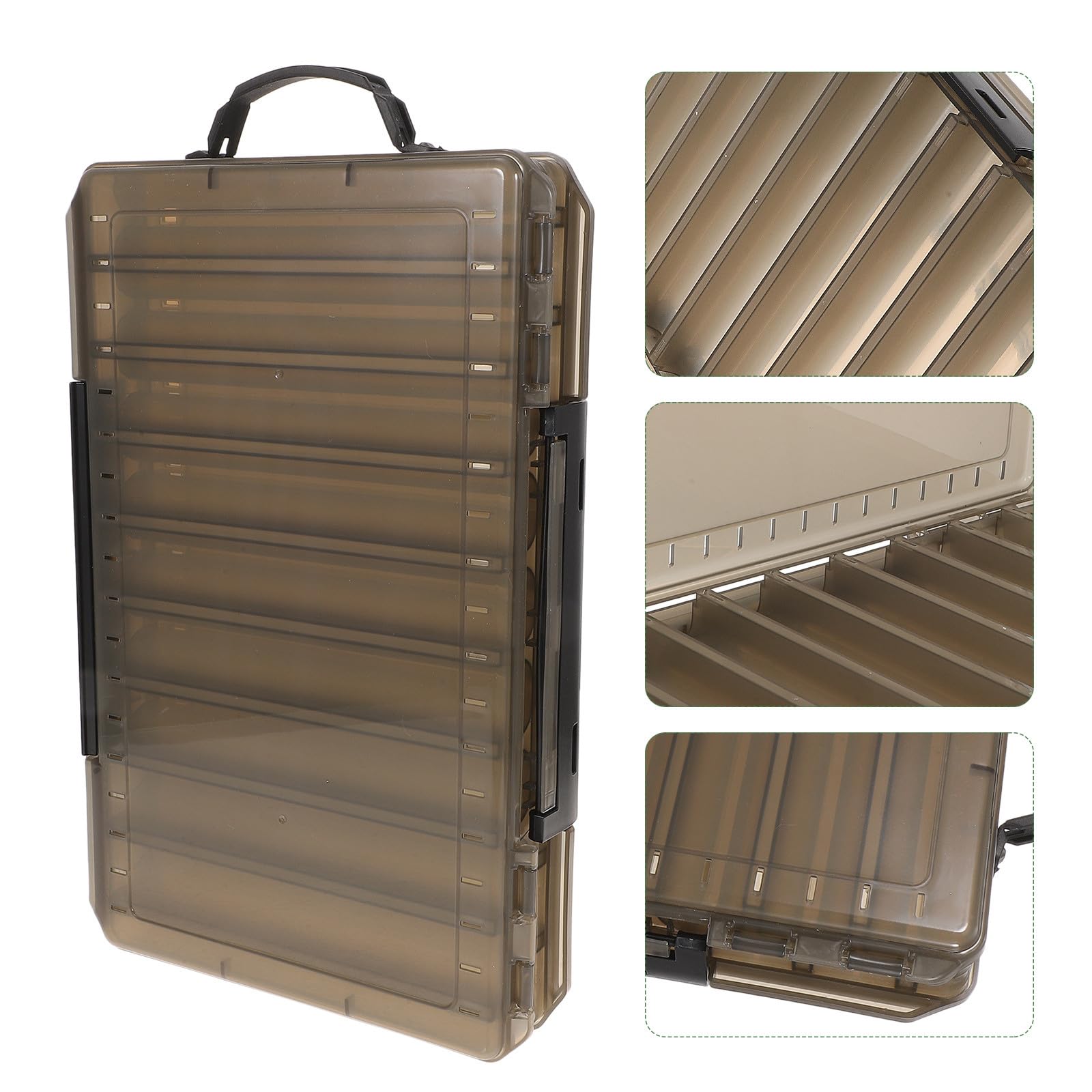 Alasum Scatola Porta Esche da Pesca Portatile Scomparti Divisori Organizer per Accessori e Attrezzi da Pesca Custodia Leggera e Resistente per attività all’Aperto
