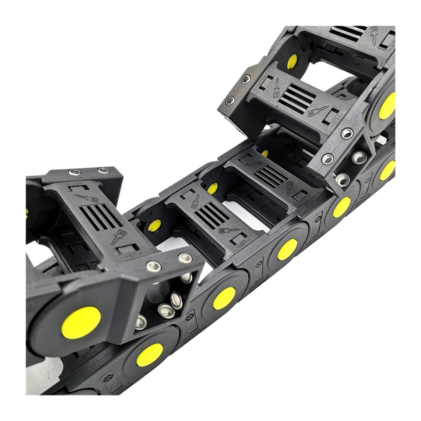 1 Meter 20x25mm Übertragungskabel Schleppkette Drahtträgerhalter mit Endverbindern Schleppleine for CNC-Fräsmaschine(R100)