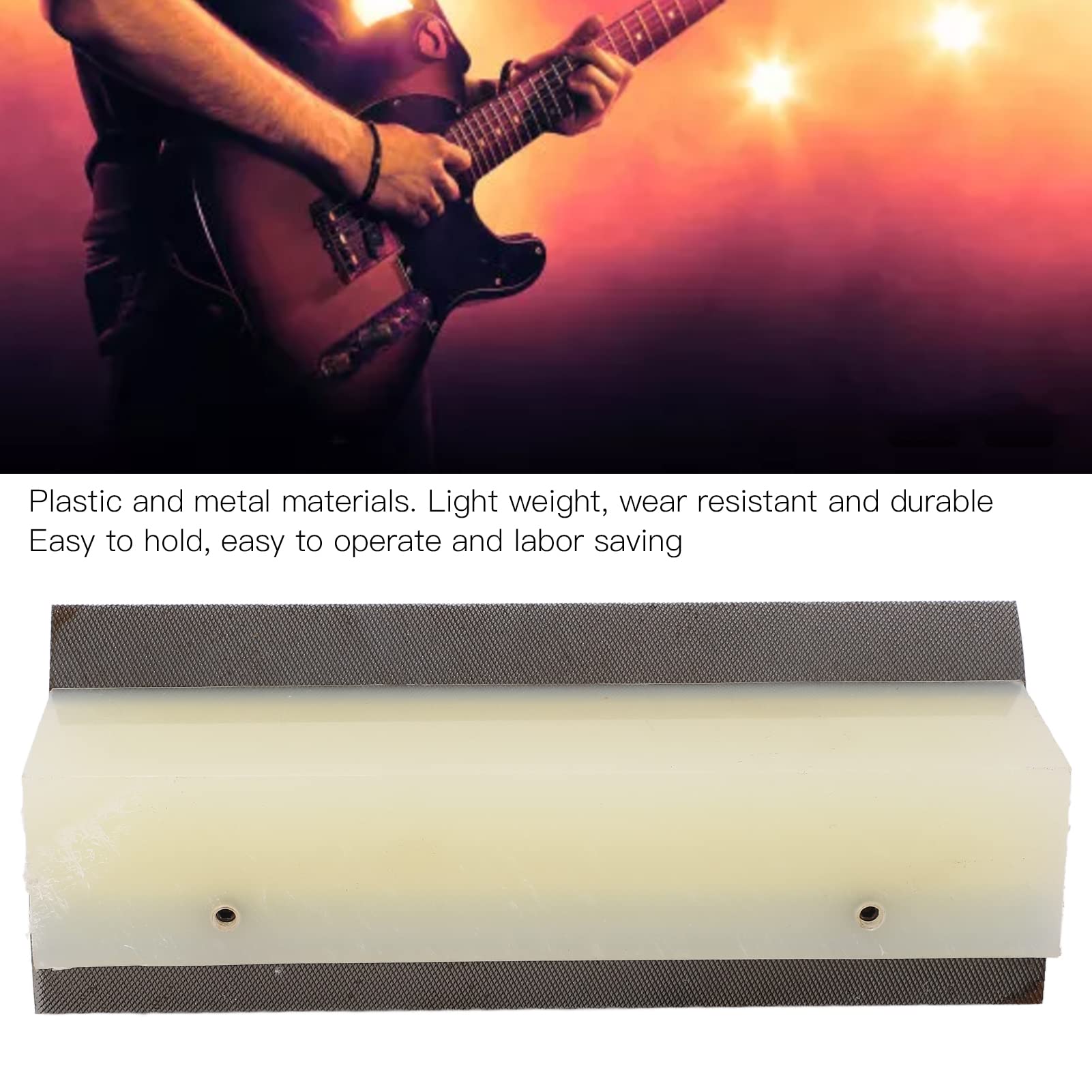 File di smussatura per chitarra Fret End Dressing, 45 ° Guitar Fret File di spigatura del bordo del file di livellamento per Fret Crown End smussato strumento liutaio(Doppio lato)