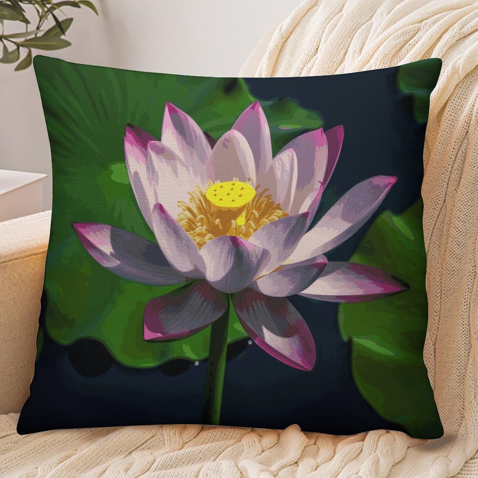 Fekiloot Style Lotus2 Pillowcase Pillow Sham Pillow Case