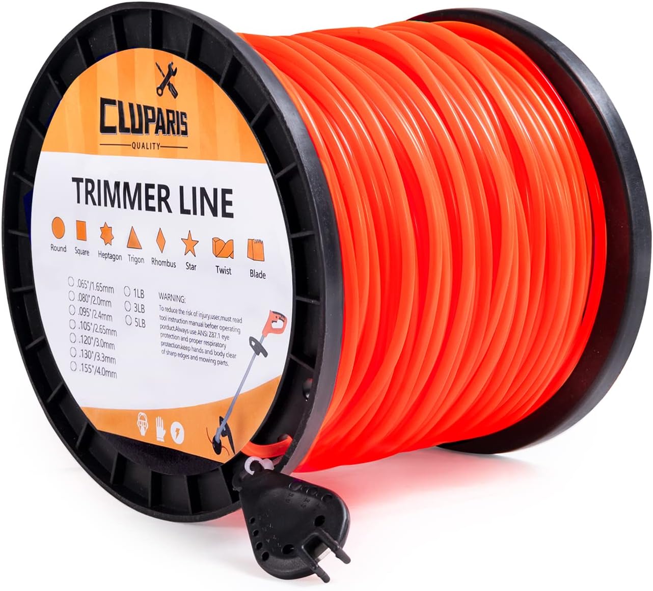Cluparis 3Pound Commercial Heavy Duty Round Trimmer Line