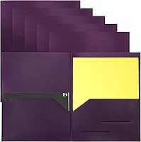 Vista 13 de Youngever Paquete de 6 carpetas de plástico resistente con dos bolsillos, carpetas de plástico resistente con 2 bolsillos (gris)