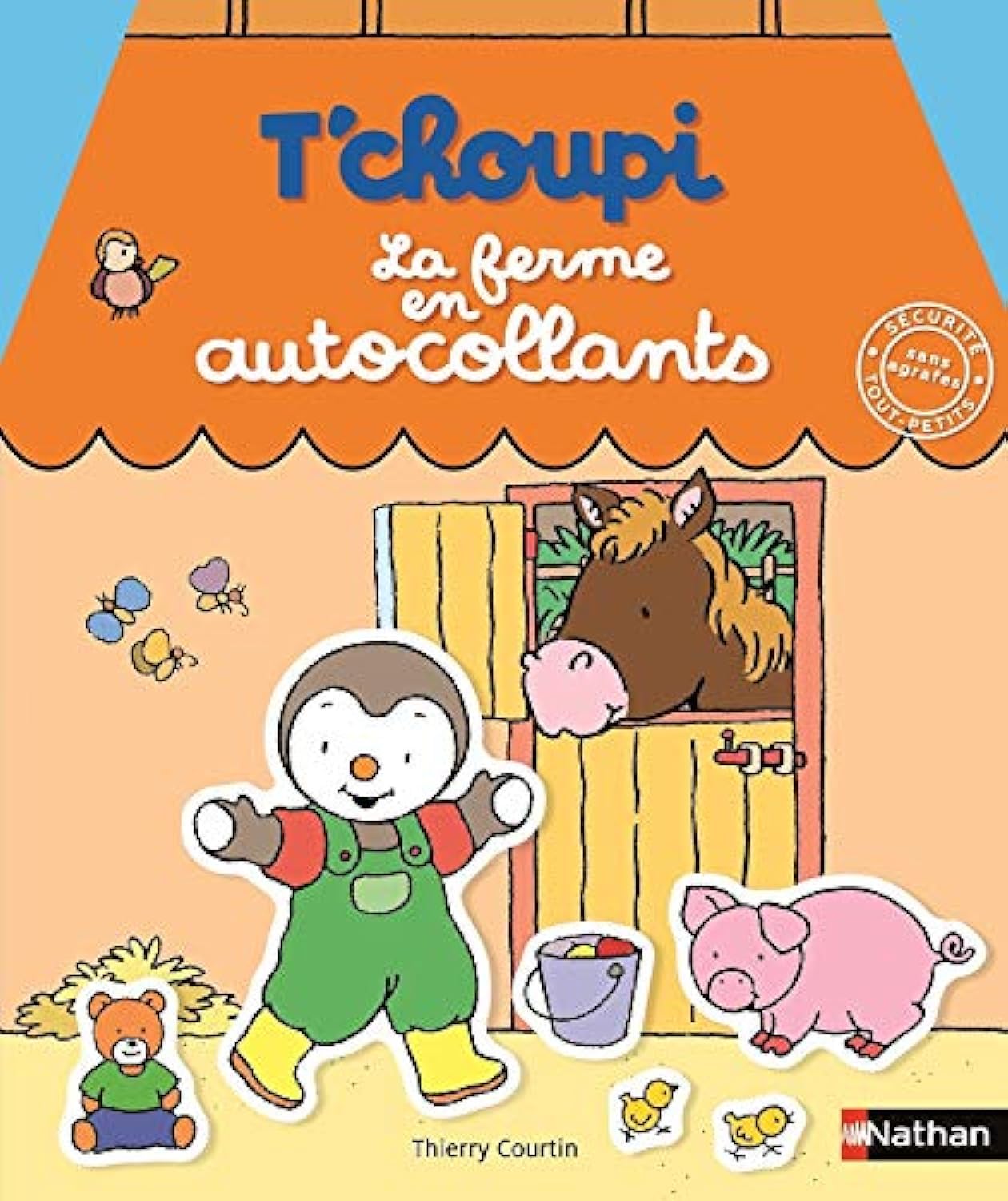 T'choupi la ferme en autocollants