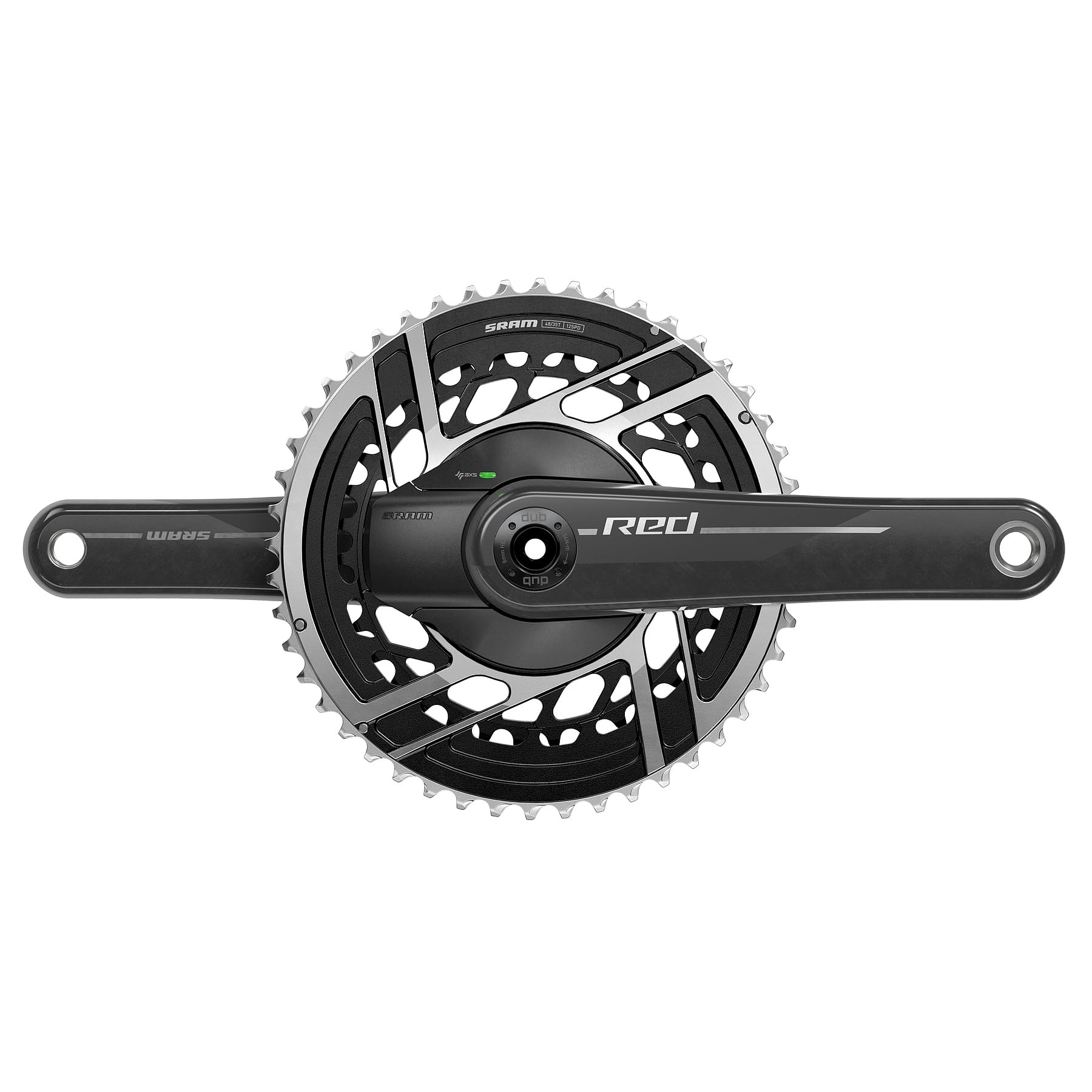 SRAM RED AXS Power Meter Crankset - 165mm, 2X 12-Speed, 46/33t, 8-Bolt Direct Mount, Dub Spindle Interface, Natural