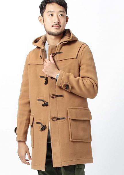 Amazon ビームス Beams ステンカラーコート Gloverall Beams 別注 ダッフルコート メンズ Beige M コート ジャケット 通販