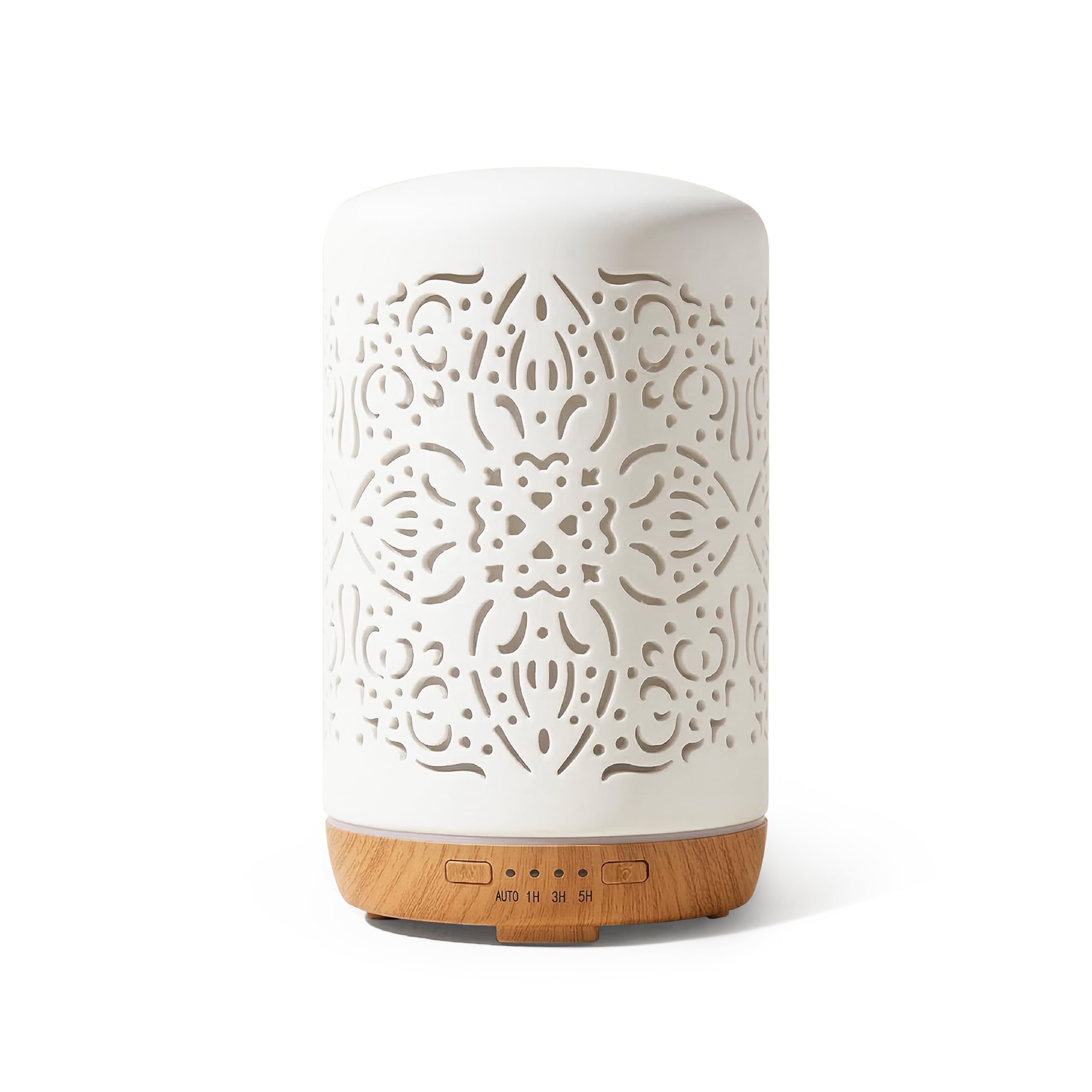 Essential Oil Diffuser White Ceramic Diffuser 250 ml Timers Night Lights and Auto Off Function Home Office Humidifier Aromatherapy Diffusers for Essential Oils