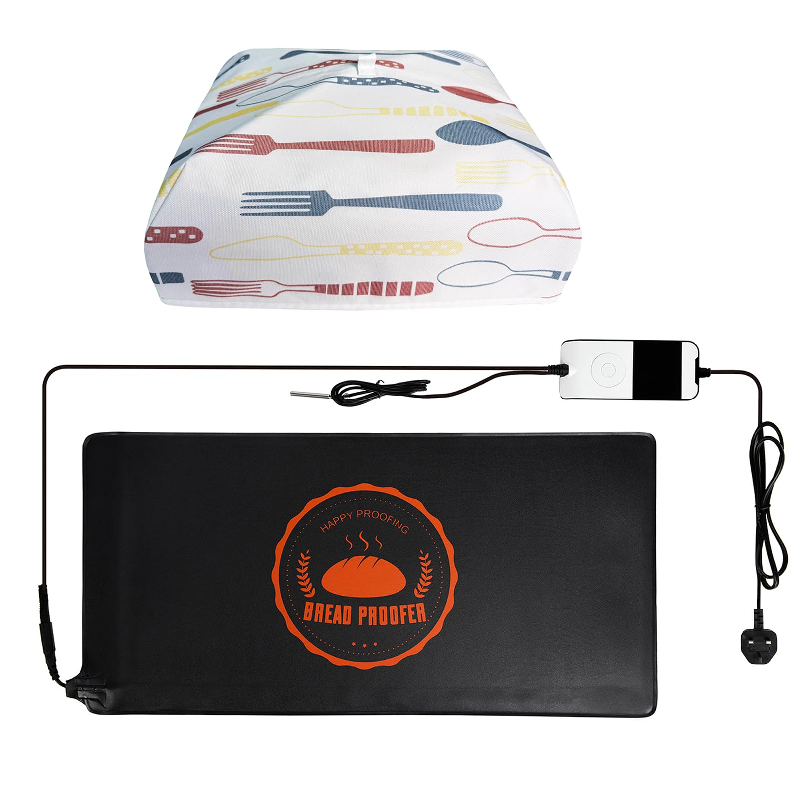 Bourske Bread Proofer Warming Mat with Heat Preservation Cover Adjustable Temperature Dough Starter Mat