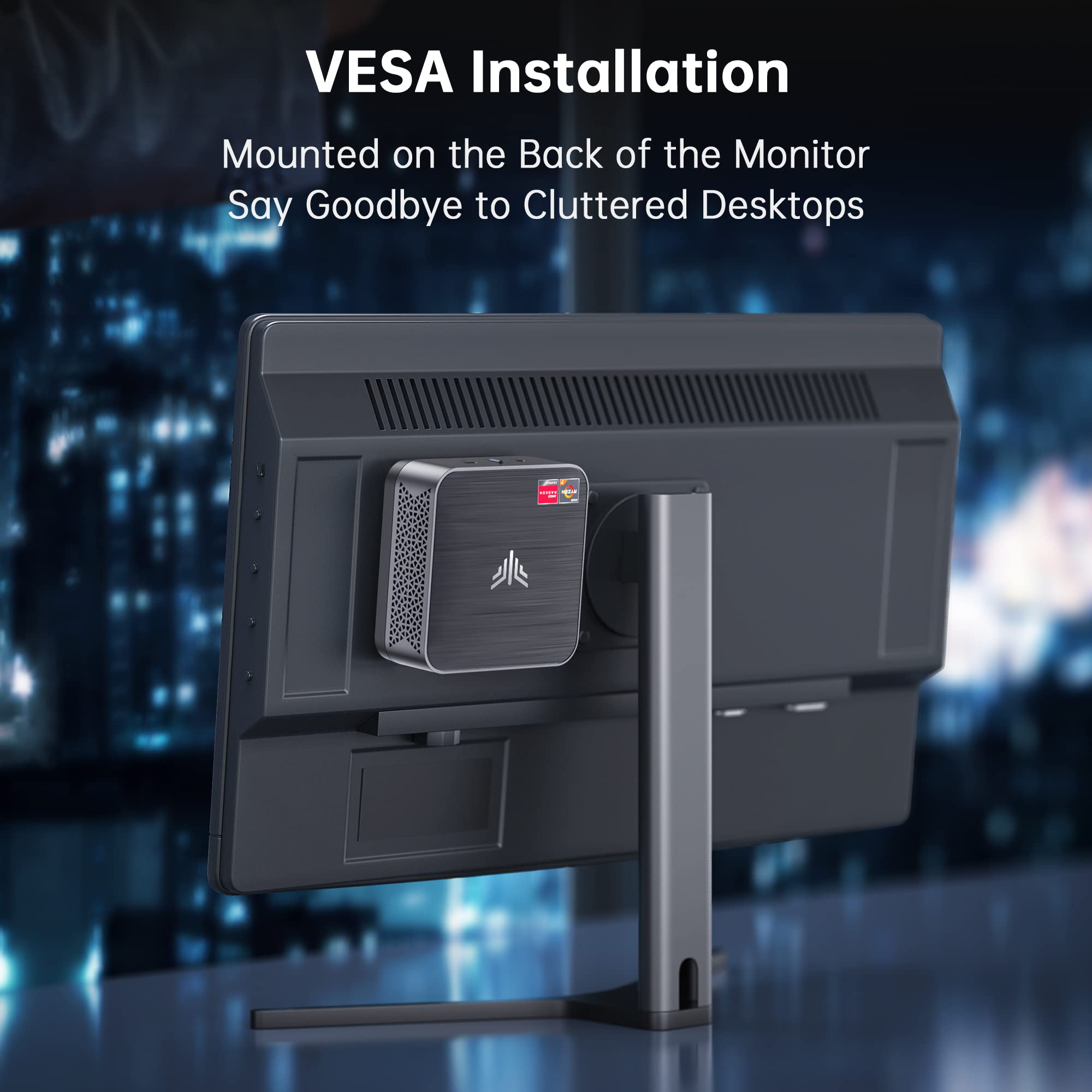 NIPOGIZ Mini PC 本体 NiPoGi Mini PC Windows 11 Pro, AMD Ryzen 7 3750H 16 GB DDR4 512 GB