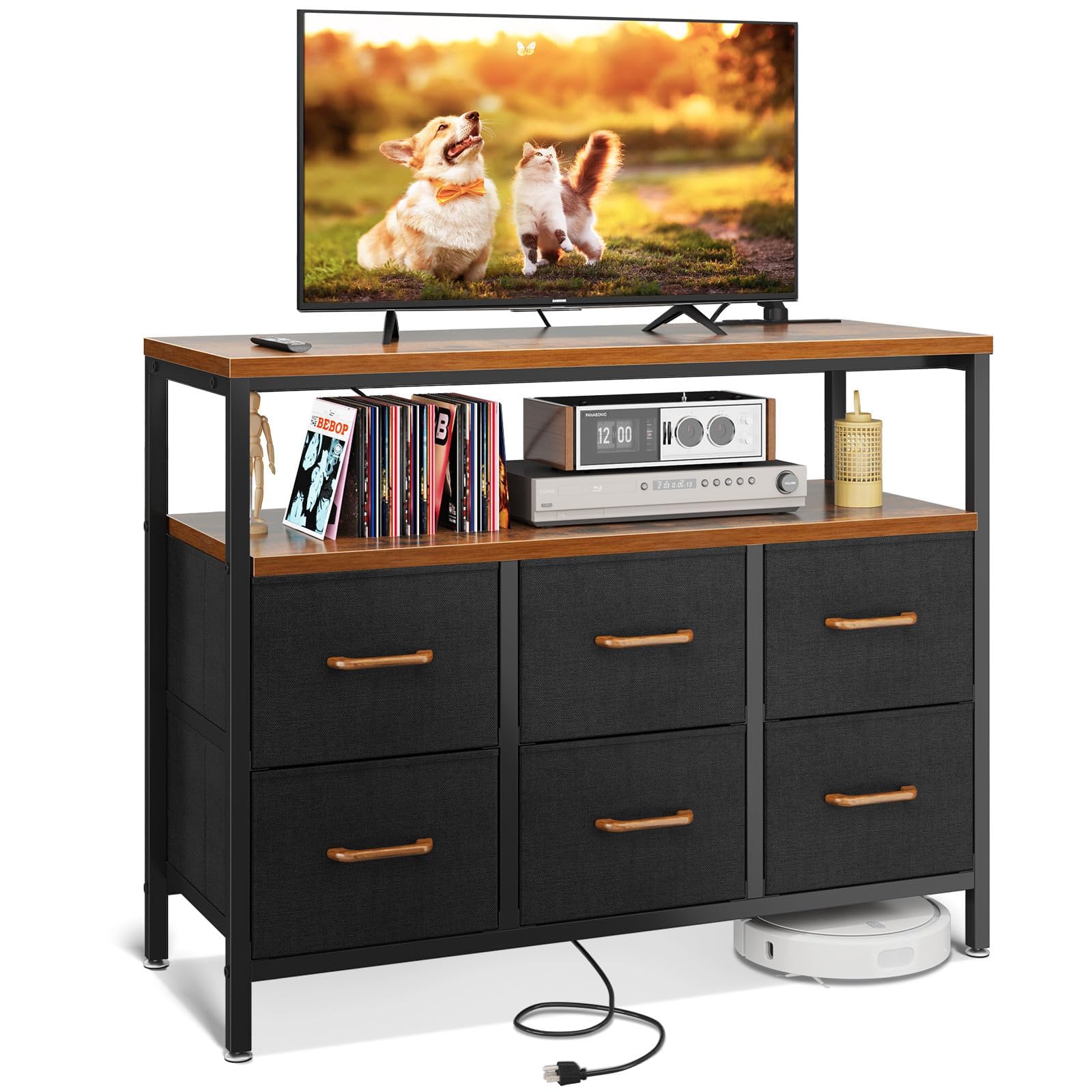 Photo 1 of ***READ NOTES***Dresser TV Stand with Power Strip, size unknown 