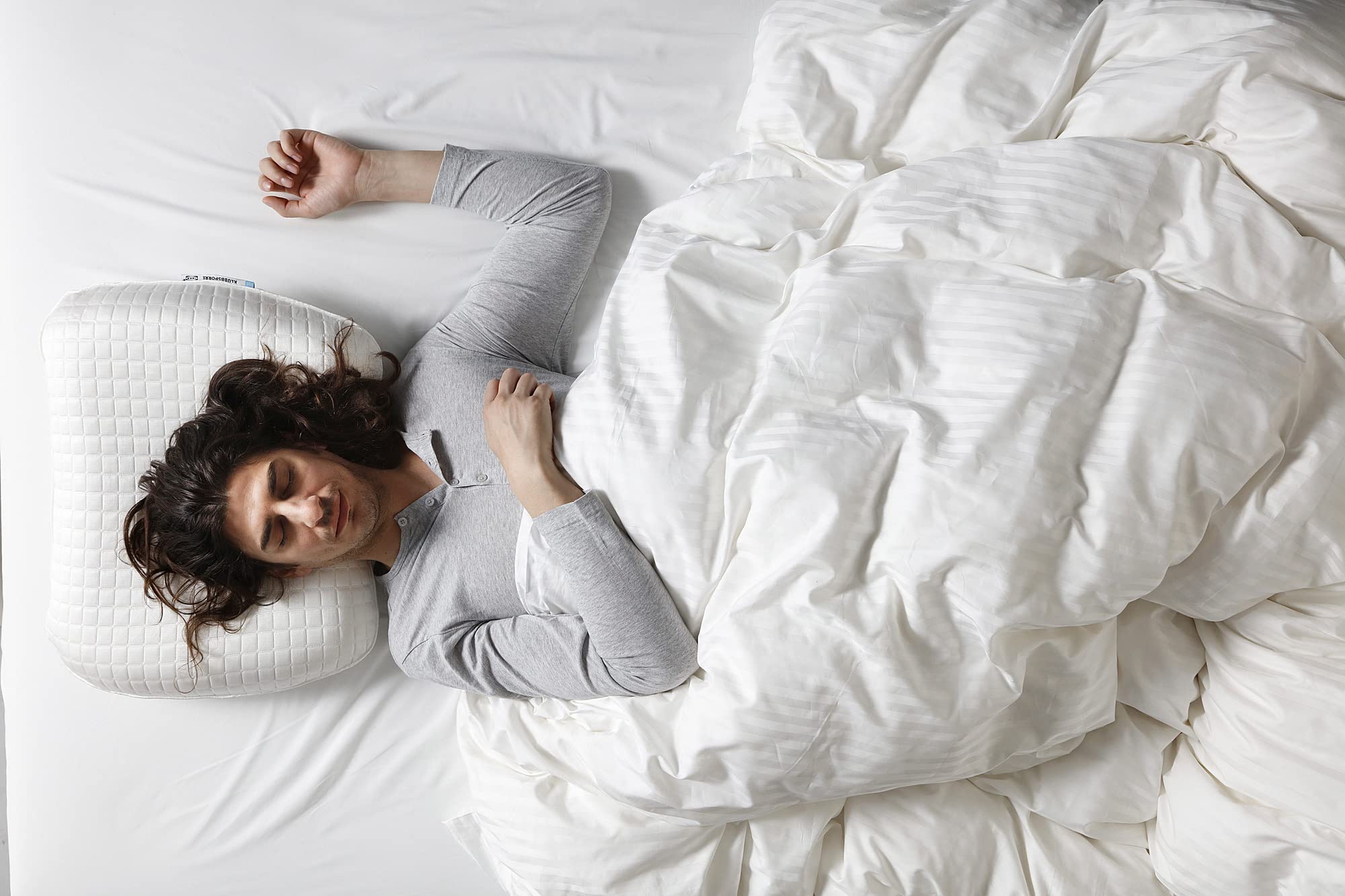 ProTuning KLUBBSPORRE Almohada ergonómica para dormir lateral/de espalda, 44 x 56 cm
