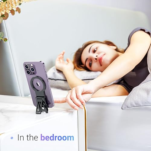 Miniatura 9 de PROfezzion Soporte de cámara Continuity con Mag Safe para computadoras de escritorio y pantallas Mac, fuerte soporte magnético para iPhone 15, 14,