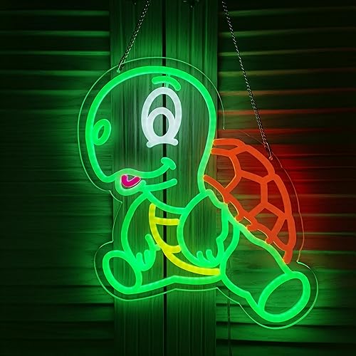 Letrero de neón con diseño de tortuga marina para negocios, cerveza, bar, club, dormitorio, ventana, hotel, pub, cafetería, boda, cumpleaños,