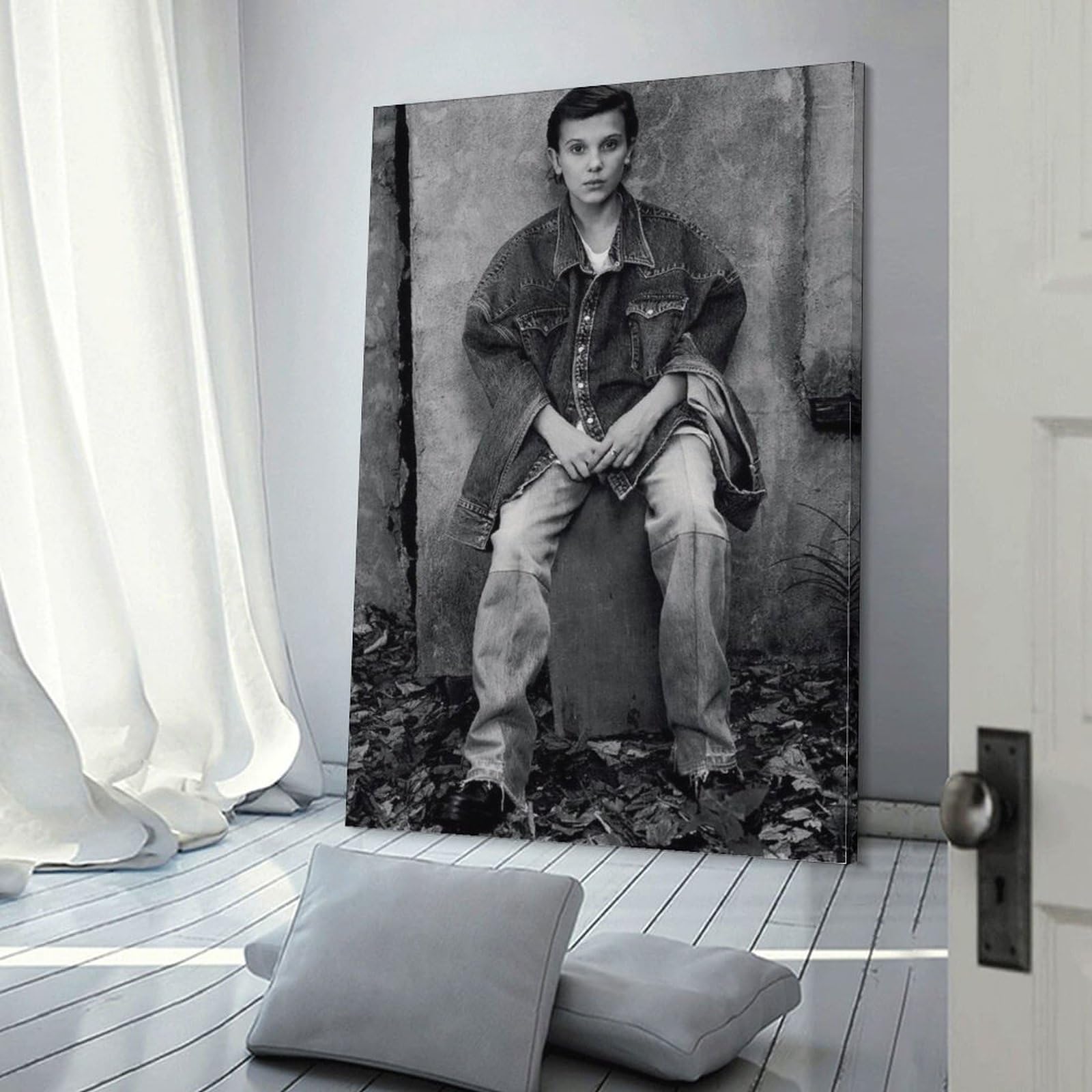 Poster Su Tela Con Autografo Millie Bobby Brown – Stampa Artistica Per Soggiorno, 30x45 Cm, Impermeabile E Resistente Ai Raggi UV