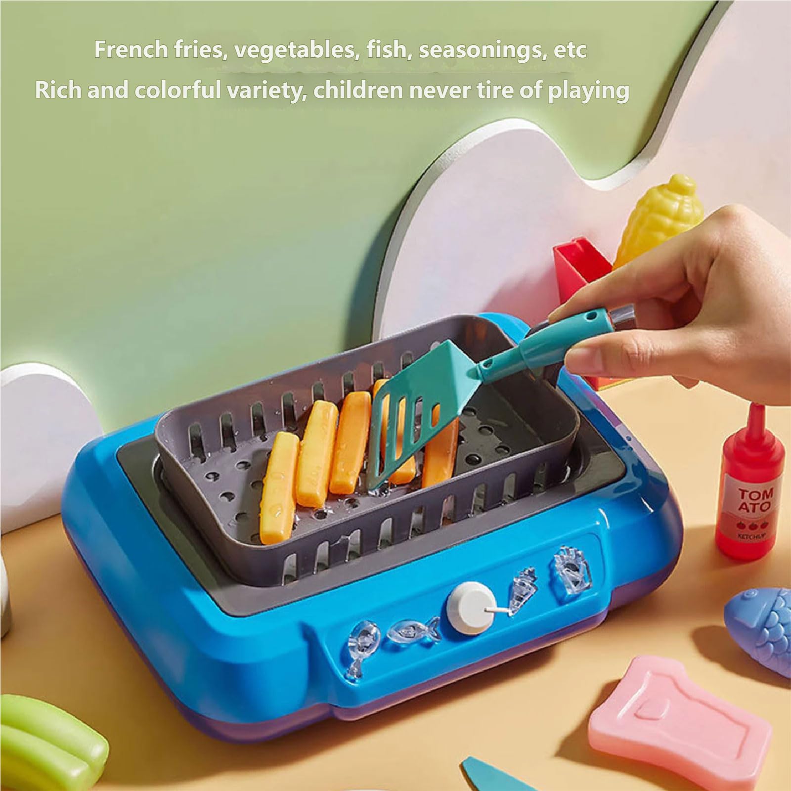 Giocattolo da cucina multifunzionale per giocare per bambini, tra cui funzioni di gioco di ruolo e modello ABS per un uso sicuro e duraturo, giocattolo educativo interattivo