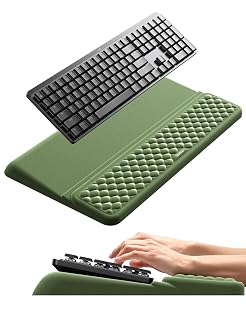 Vaydeer Wrist Rest for Keyboard and Mouse, Computer Ergonomic Wrist Support Pad, Soft Memory Foam Arm Cushion for Desk, Palm Hand Office Laptop Typing(Olive Green) - Amazon product rated Grade A