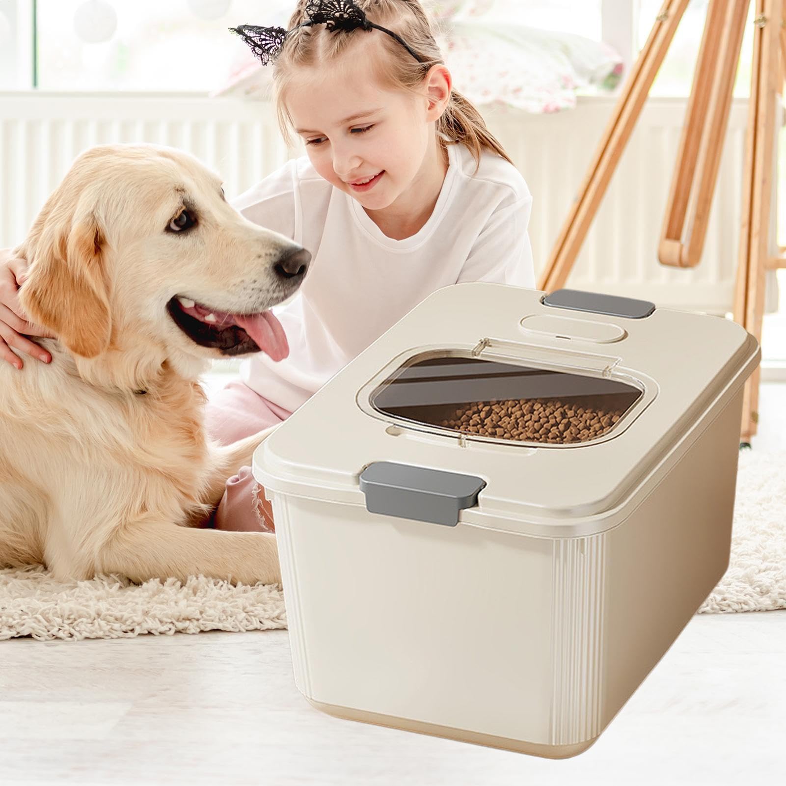 Generico Contenitore per conservazione alimenti animali domestici ermetico | contenitore ermetico snack per gatti adatto a cani e gatti cucina dispensa campeggio