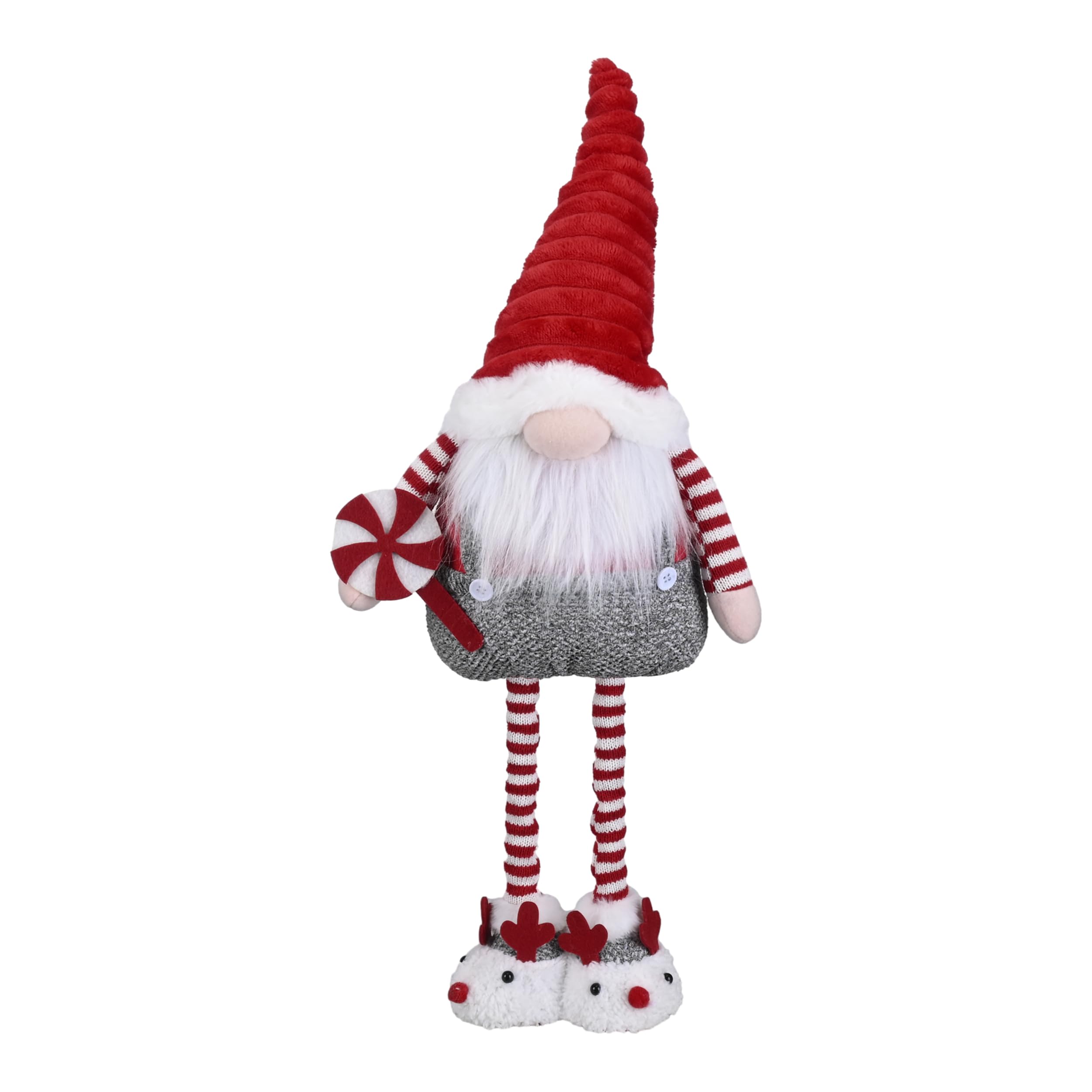 Valery Madelyn Weihnachtswichtel für Weihnachtsdeko, 64 cm Gnom Rot Weiß Zierschmuck, deko für Tisch, Weihnachtszierschmuck,Weihnachten Geschenk und deko, Thema Rot Grau EG0309-0087