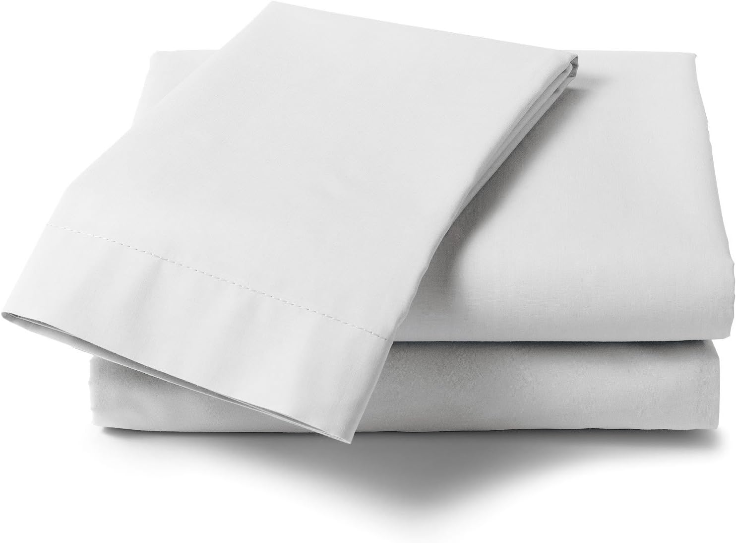 Extra Large Pillow Case Pair "22 x 31" / White Pillowcases / Percale Pillowcases (White)