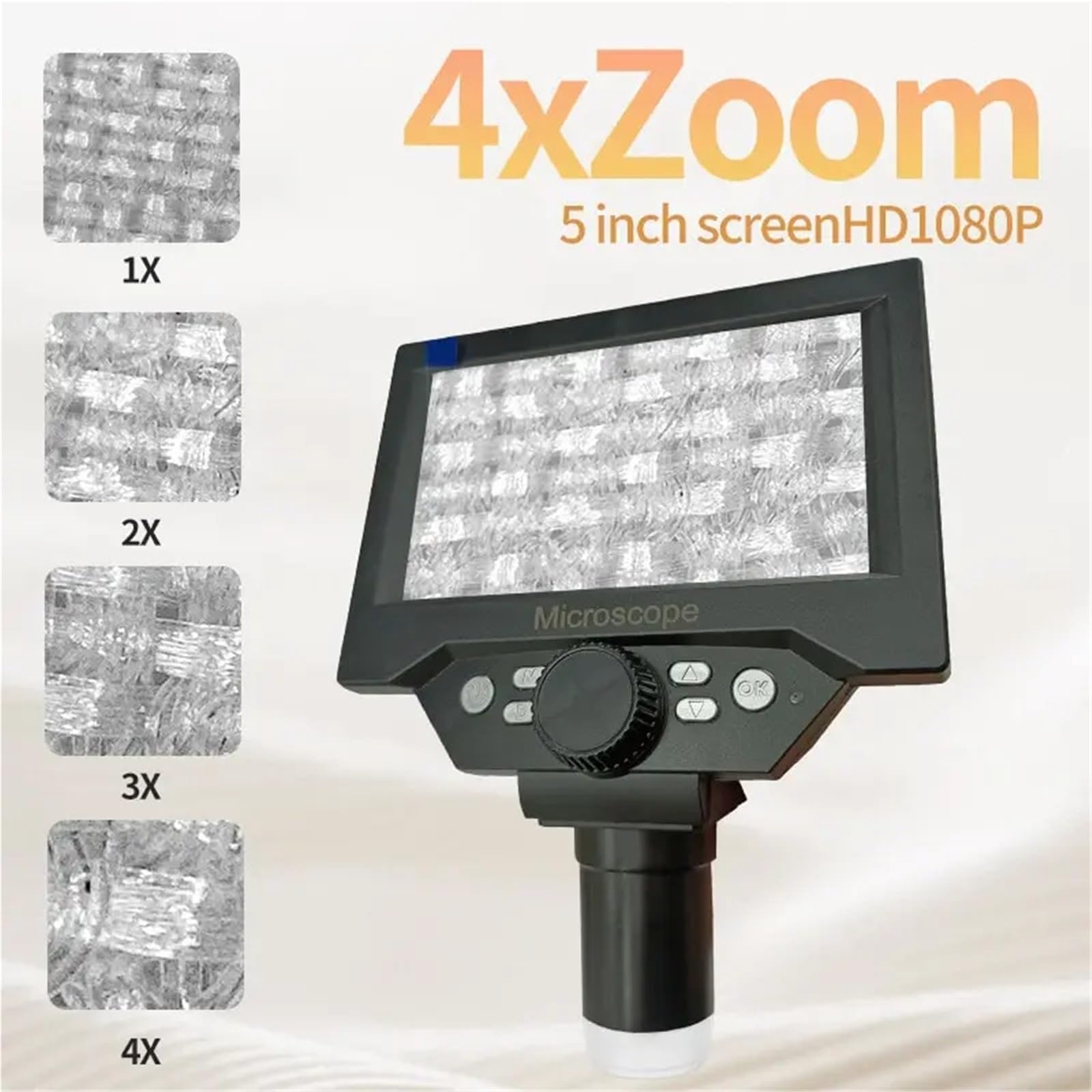 Digitales Mikroskop. 5,5" LCD Digitalmikroskop 1000X 1080P Vergrößerung Tragbar