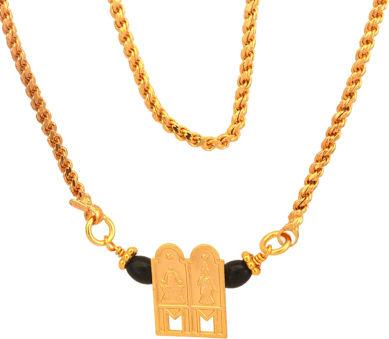 Radha's Creations Golden Mangalsutra No.839 for Women (Gold)