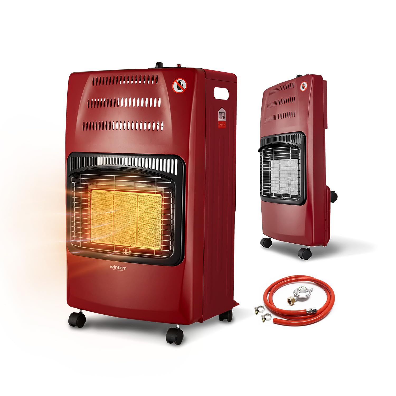 Avilia - Stufa a Gas Richiudibile 4200W con 3 Livelli di Riscaldamento, Accensione Piezoelettrica e Vano Porta-Bombola da 15Kg, Compatta e Facile da Riporre