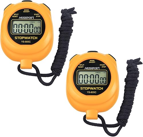 Paquete de 2 cronómetros digitales con temporizador deportivo con cuenta regresiva de encendidoapagado, batería AAA incluida, cronómetro simple de