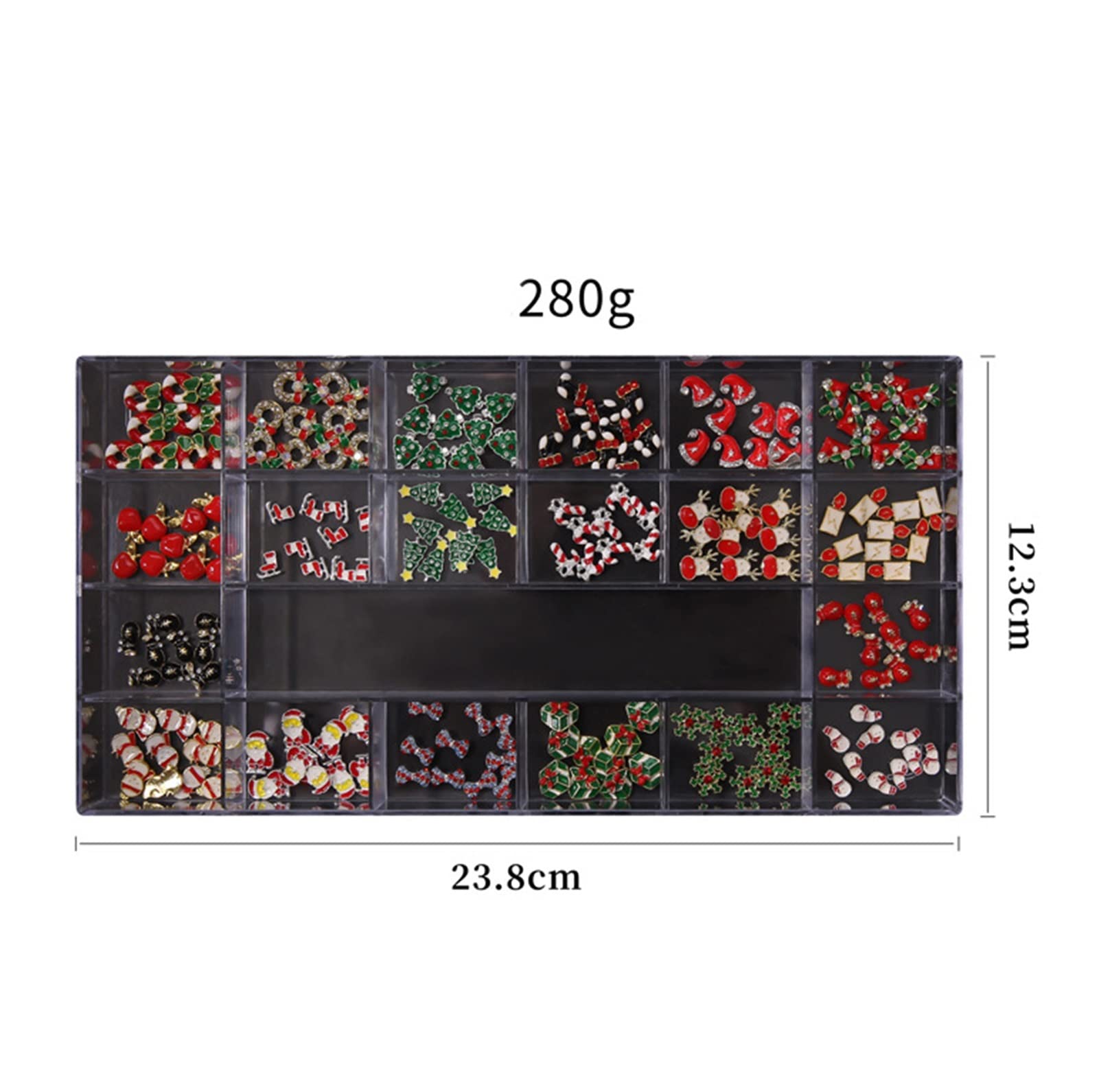 240pcs/pudełko świąteczne paznokcie stylizacja metalowa strzały 3D Pasek Rhinestone Paznokcie Naklejki na paznokcie majsterkowanie Dekoracje gwoździ(Material:240pcs)