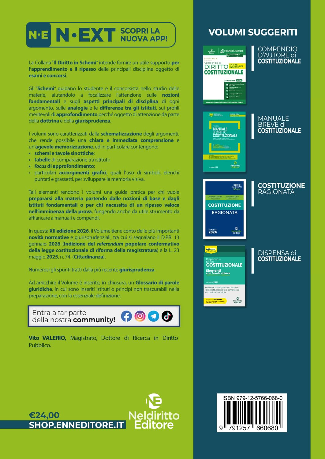Schemi di diritto costituzionale e pubblico 2026