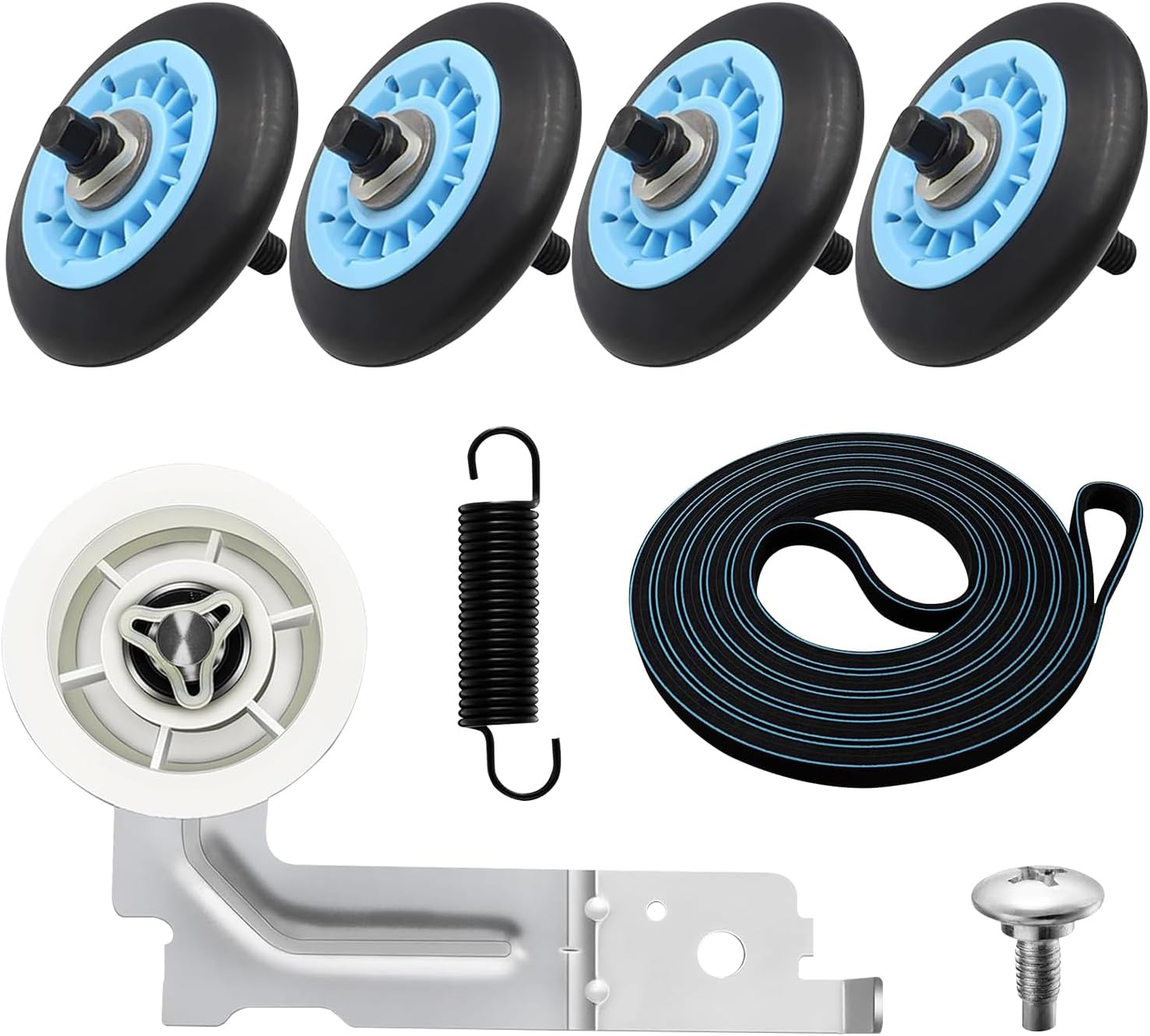 Dryer Repair Kit, Upgraded Roller & Belt Compatible with Samsung Dryer Parts DC97-16782A Dryer Roller, DC93-00634A Idler Pulley, 6602-001655 Belt