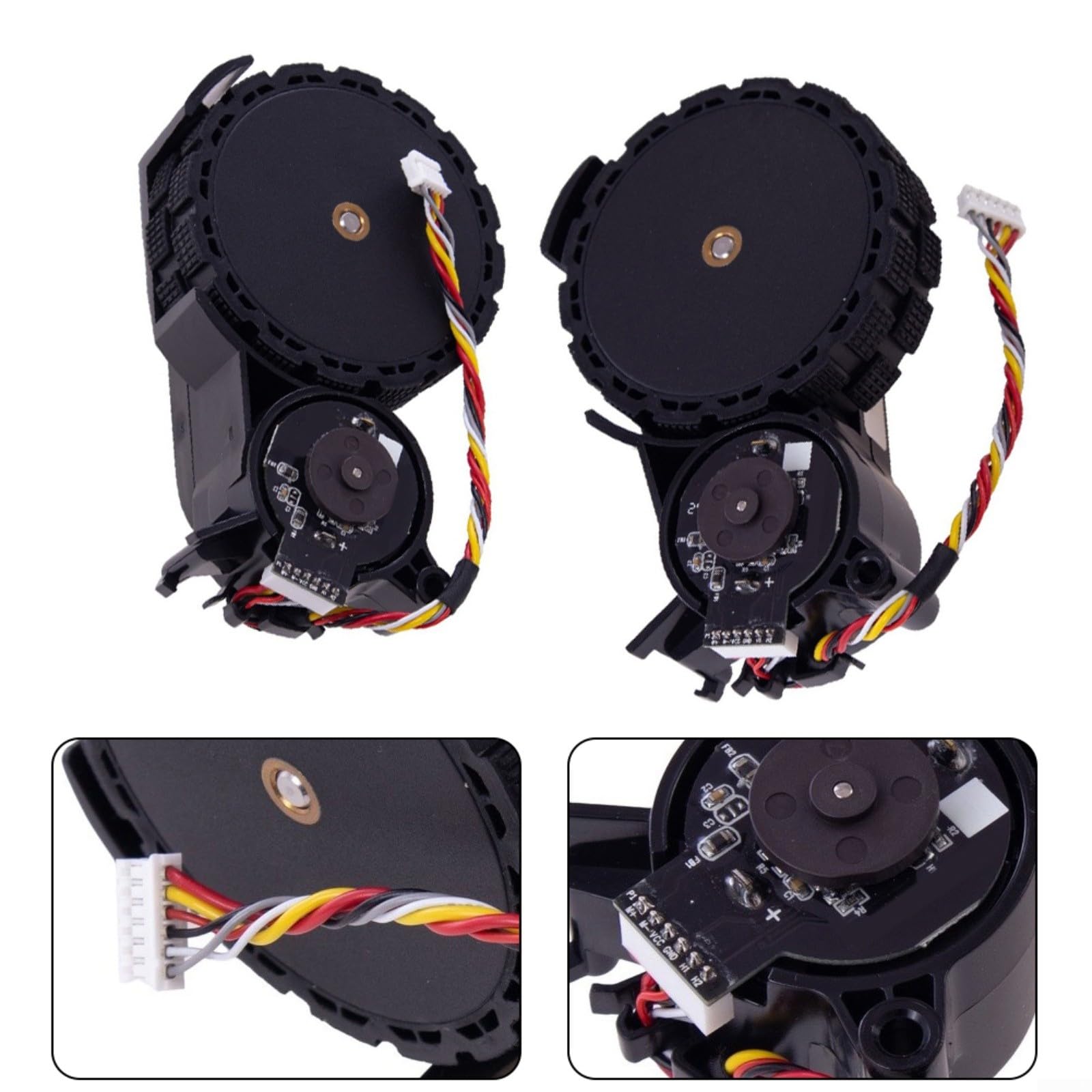 Linkes Rechtes Ersatzrad für Roomba für combo 105/205/405/505, Rad für Saugroboter aus Kunststoff für ruhige Bewegung auf Böden(L+R)