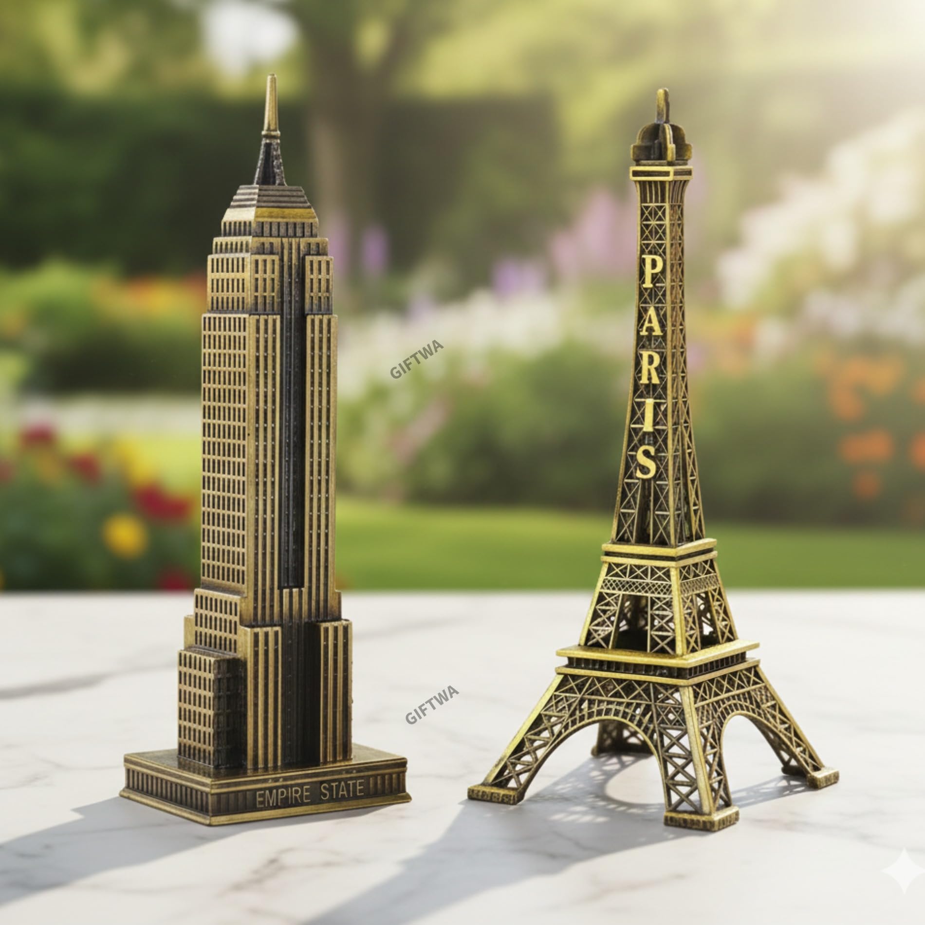 Eiffel Tower and Empire State Building Souvenir, Model, Replica
