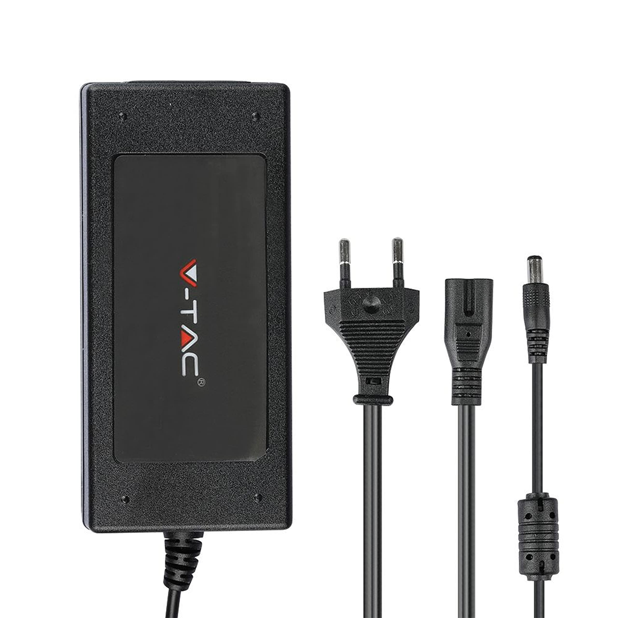 V-TAC Zasilacz 12V 60W 5A z gniazdem 2.1 dla Kamer, Paski LED, Modem - Transformator 12V Plug&Play z wtyczką Prąd Domowy dla Ekrany, Sprzęt elektroniczny - Wejście AC 100-240V