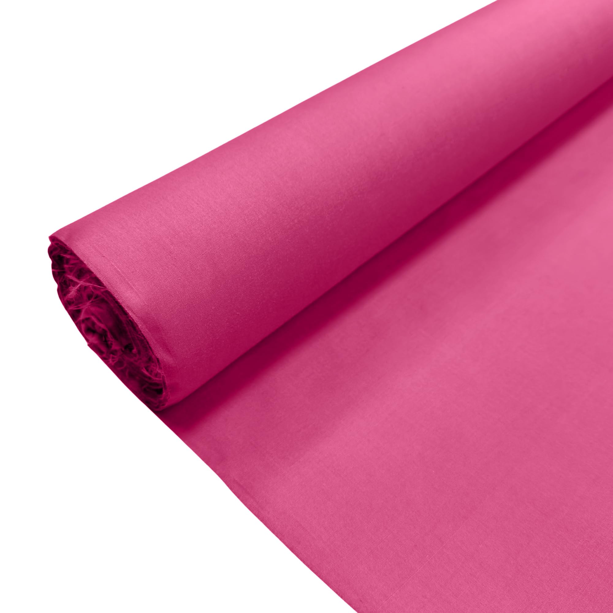 Bright Rose Plain Polycotton Fabric Dress Craft Poly Cotton Material | 1 Metre (100cm x 112cm) | Soft Poly Cotton for Sewing, Dressmaking, Crafts, Bunting & Lining