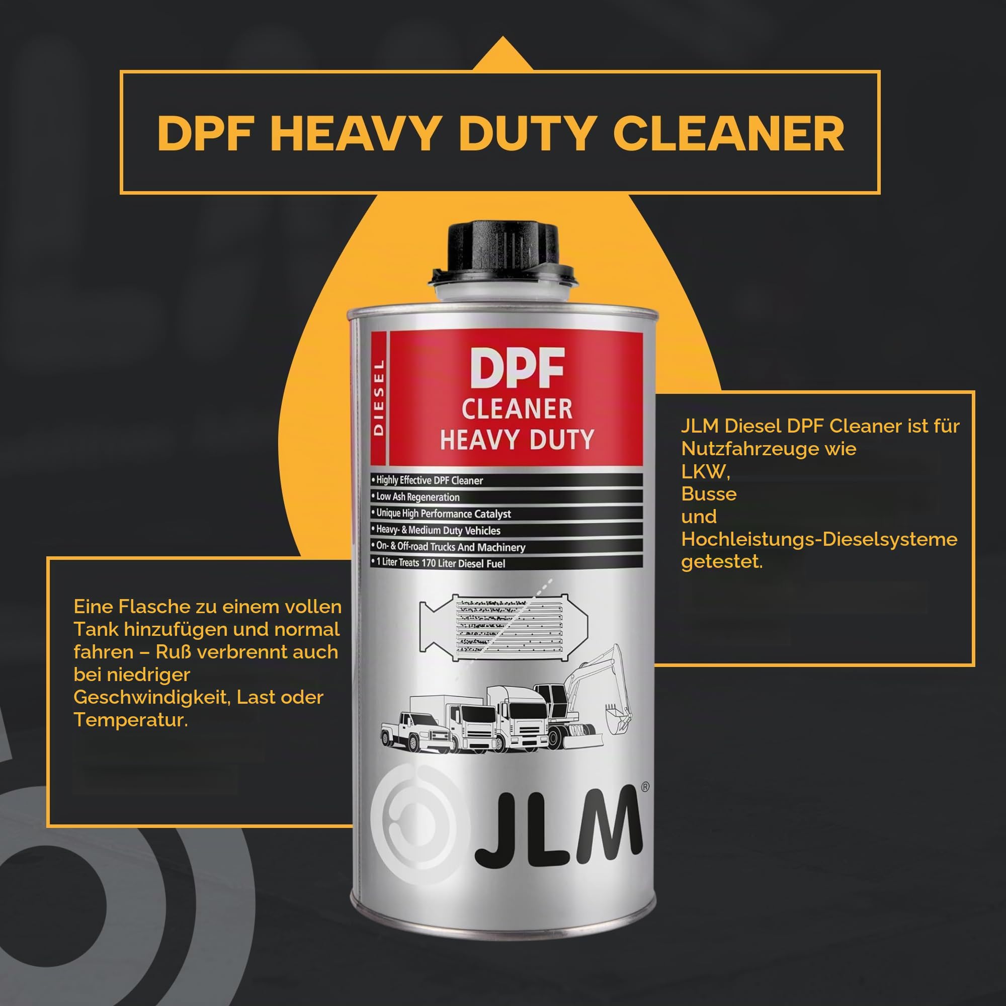 JLM Diesel DPF Reiniger LKW & Transporter 1L