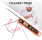 TempPro Digital Instant Read Meat Thermometer for Grilling Waterproof Kitchen Food Thermometer with Calibration Backlight Baking Bread Candy Thermometer Cooking Tools Utensils (Previously ThermoPro)