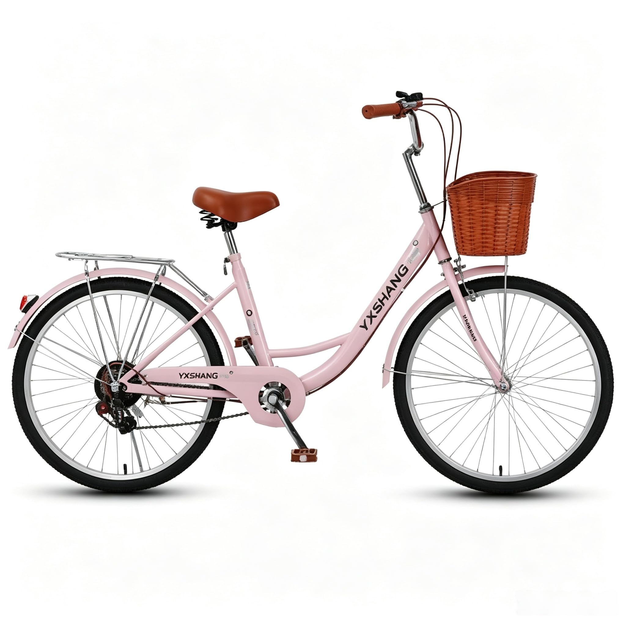 Amazon | スチールフレーム レトロ シティサイクル レディース 24