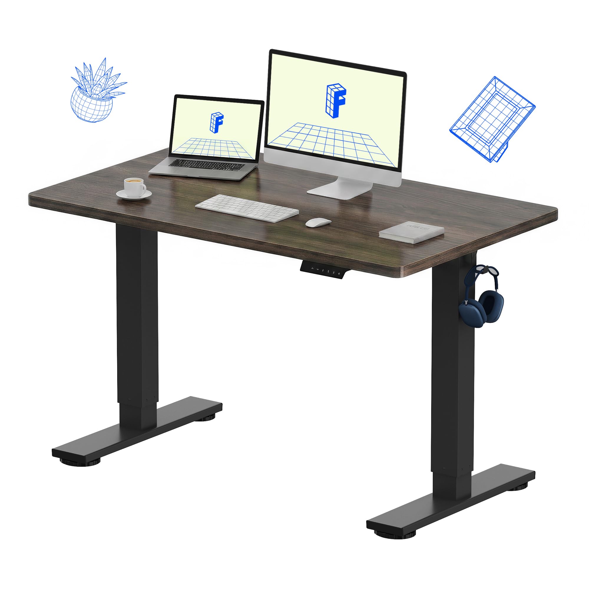 Amazon.com: FLEXISPOT EN1 One-Piece Standing Desk, Electric