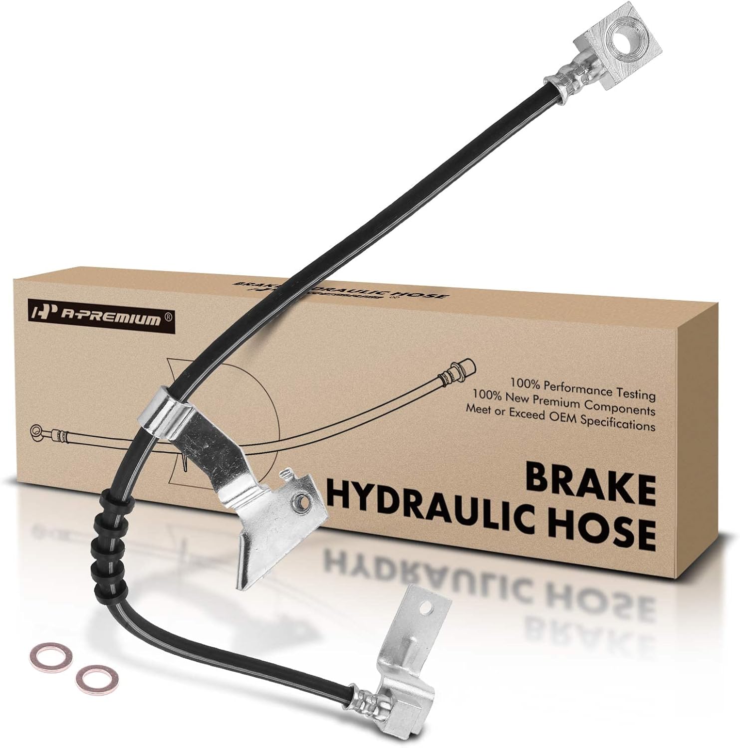 A-Premium Front Driver Brake Hydraulic Hose Compatible with Dodge and Plymouth Models - Neon 1995 1996 1997 1998 1999 2.0L - Replace# 4509723