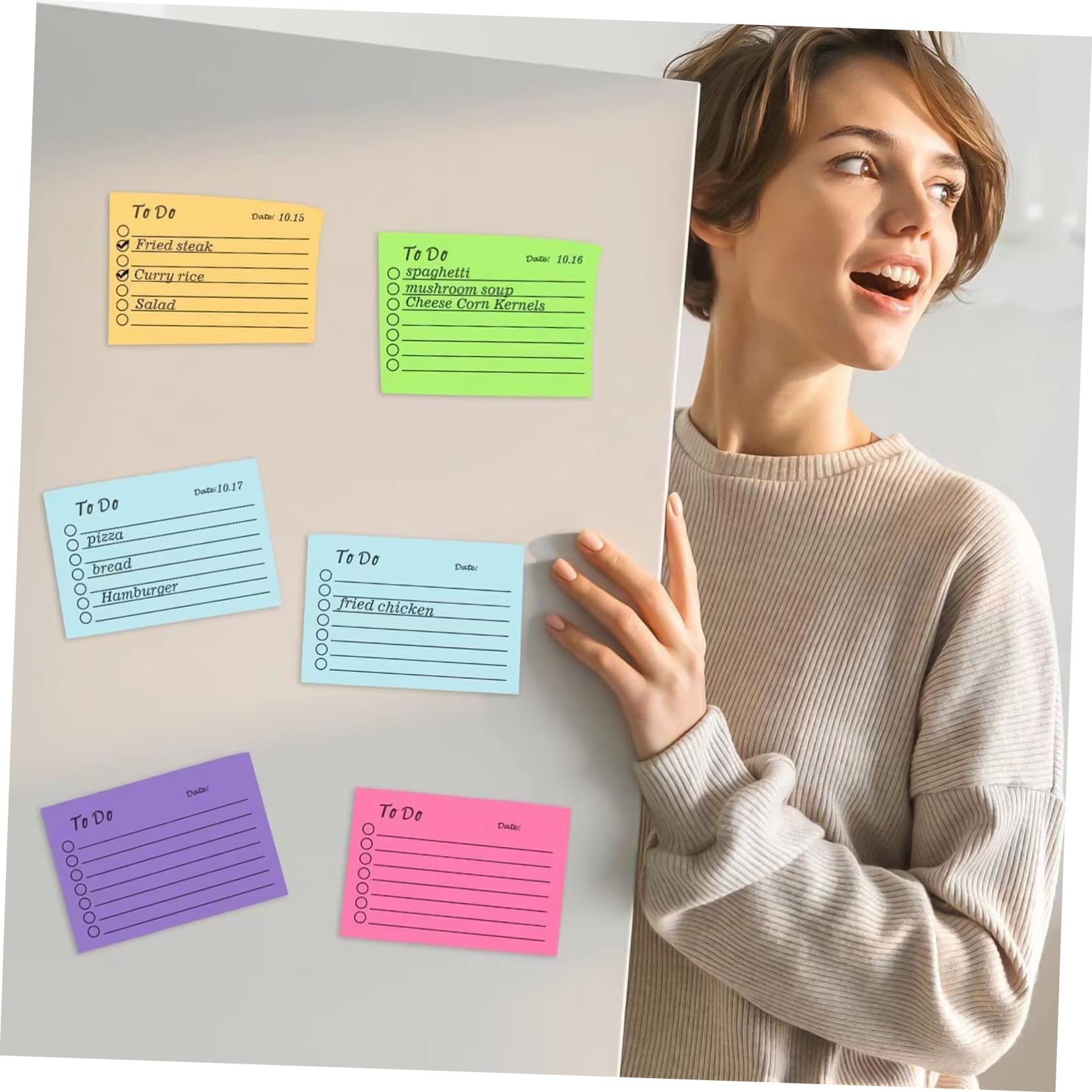 VILLCASE 27 Stk Fluoreszierende Haftnotizen Notizblöcke sticky notes book notepad stule Aufkleber für Postblöcke Zubehör beachten Aufkleber für Haushaltsnotizen Büro-Memo- Papier