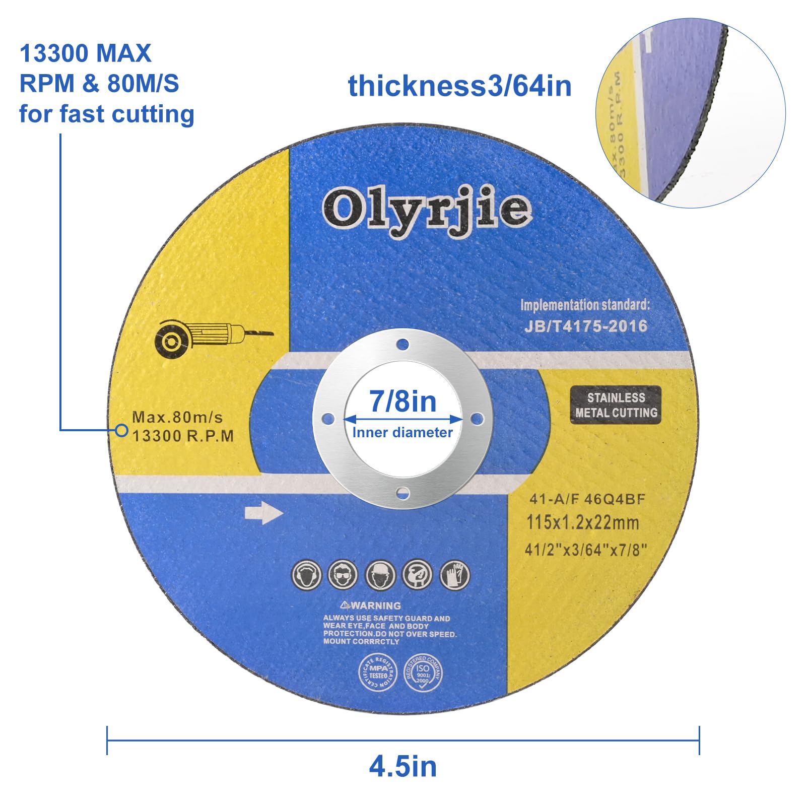 Cut-Off Wheels for Angle Grinders - 10 Pack -2 Cut-Off Wheels for Angle Grinders - 10 Pack -2