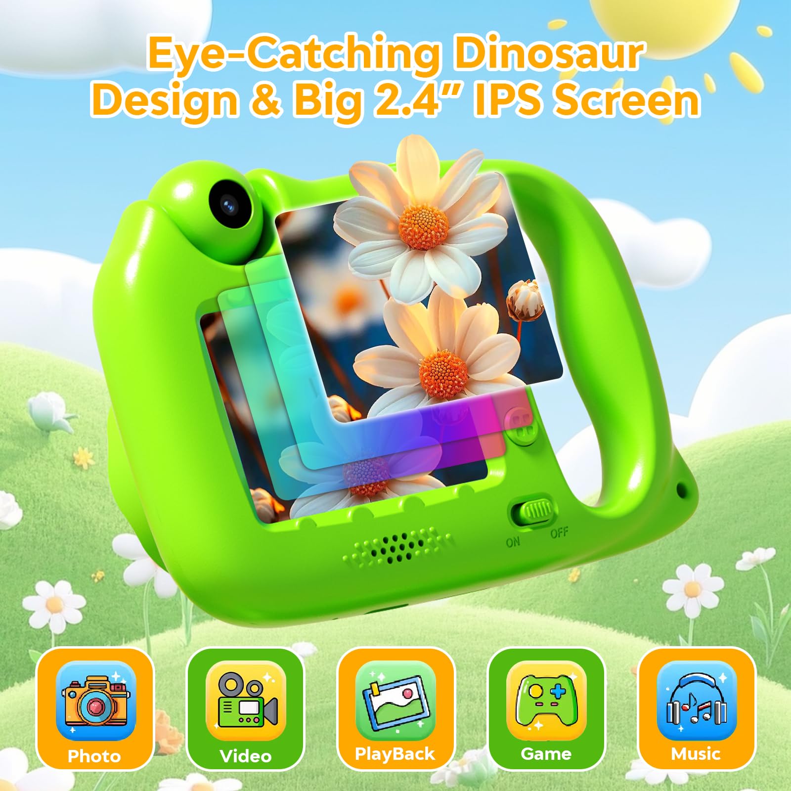 Microscopio digitale portatile 1000X per bambini, con schermo IPS da 2,4 pollici, ricaricabile USB-C, foto e video, giochi e canzoni integrati, scheda da 32 GB, regalo per bambini dai 5 ai 12 anni