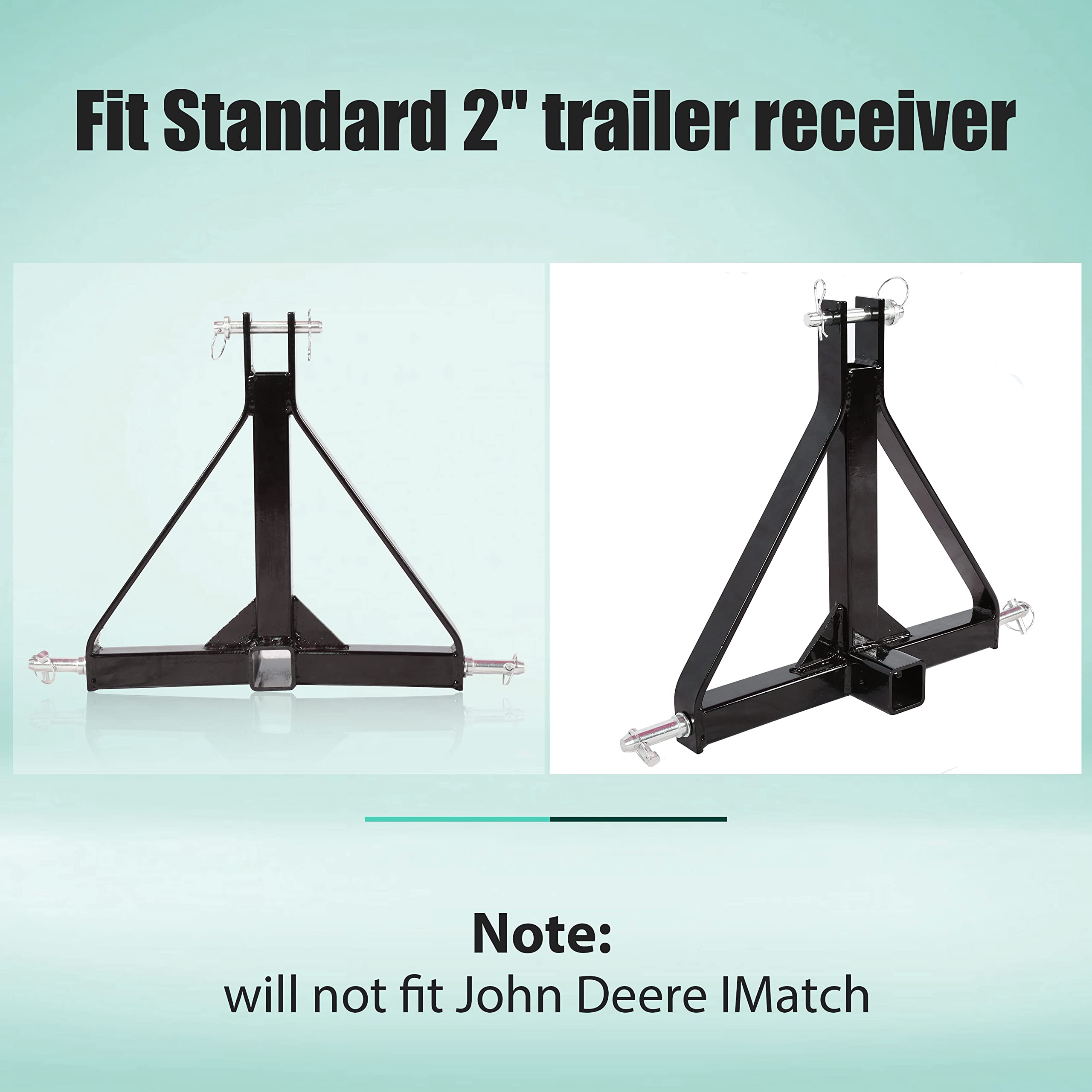 Buy 3 Point 2" Receiver Trailer Hitch Category 1 Tractor Tow Hitch