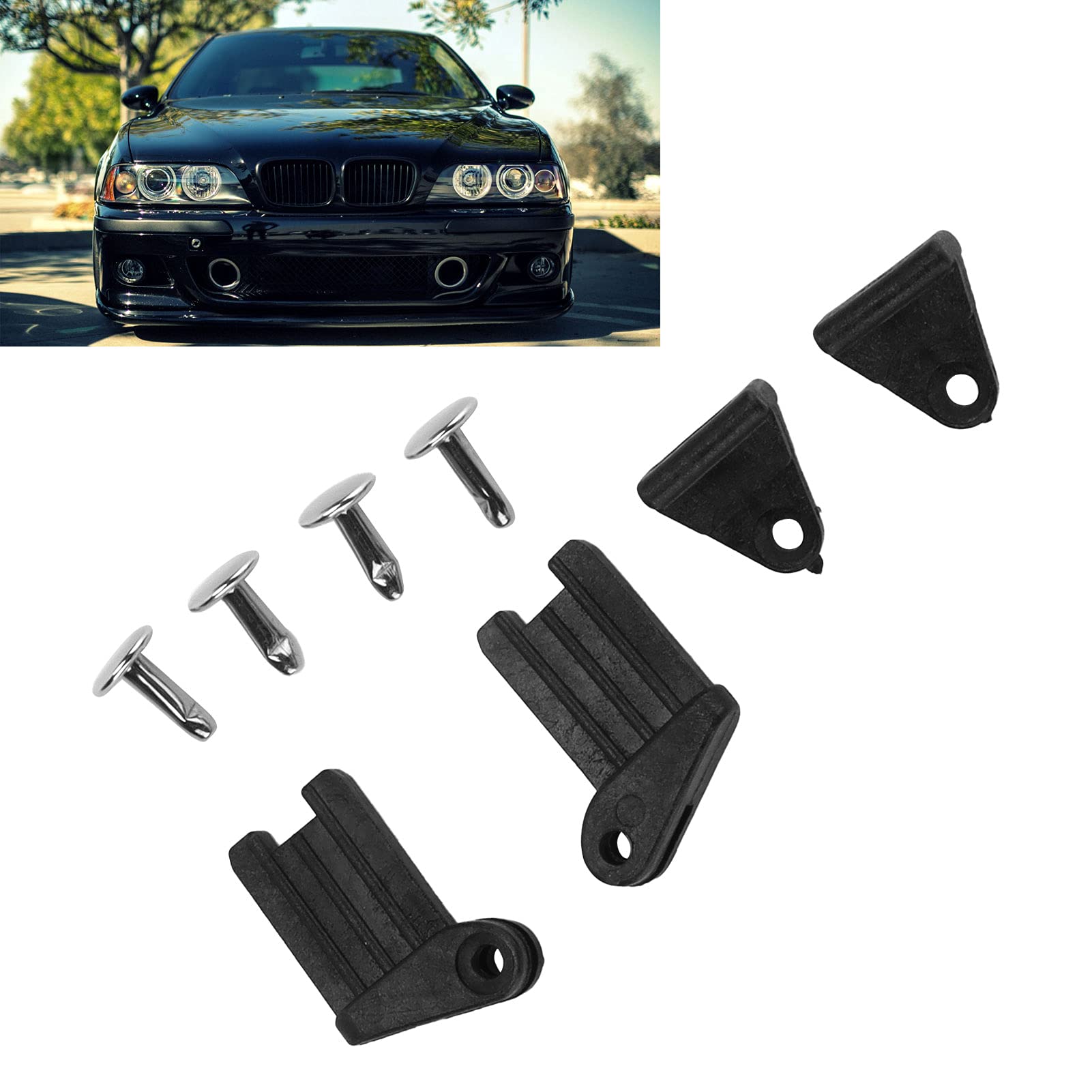 Reparatursatz für den Hinteren Sonnenschutz für 5/7-Serie 525i 528i 530i 540i E39 E46, Langlebiges ABS und Metall, Einfache Installation