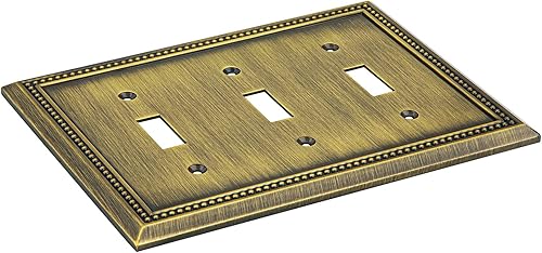 Vista 326 de Henne Bery Sunken Pearls - placa decorativa de pared para interruptor (Palanca simple, 2 unidades, níquel satinado)