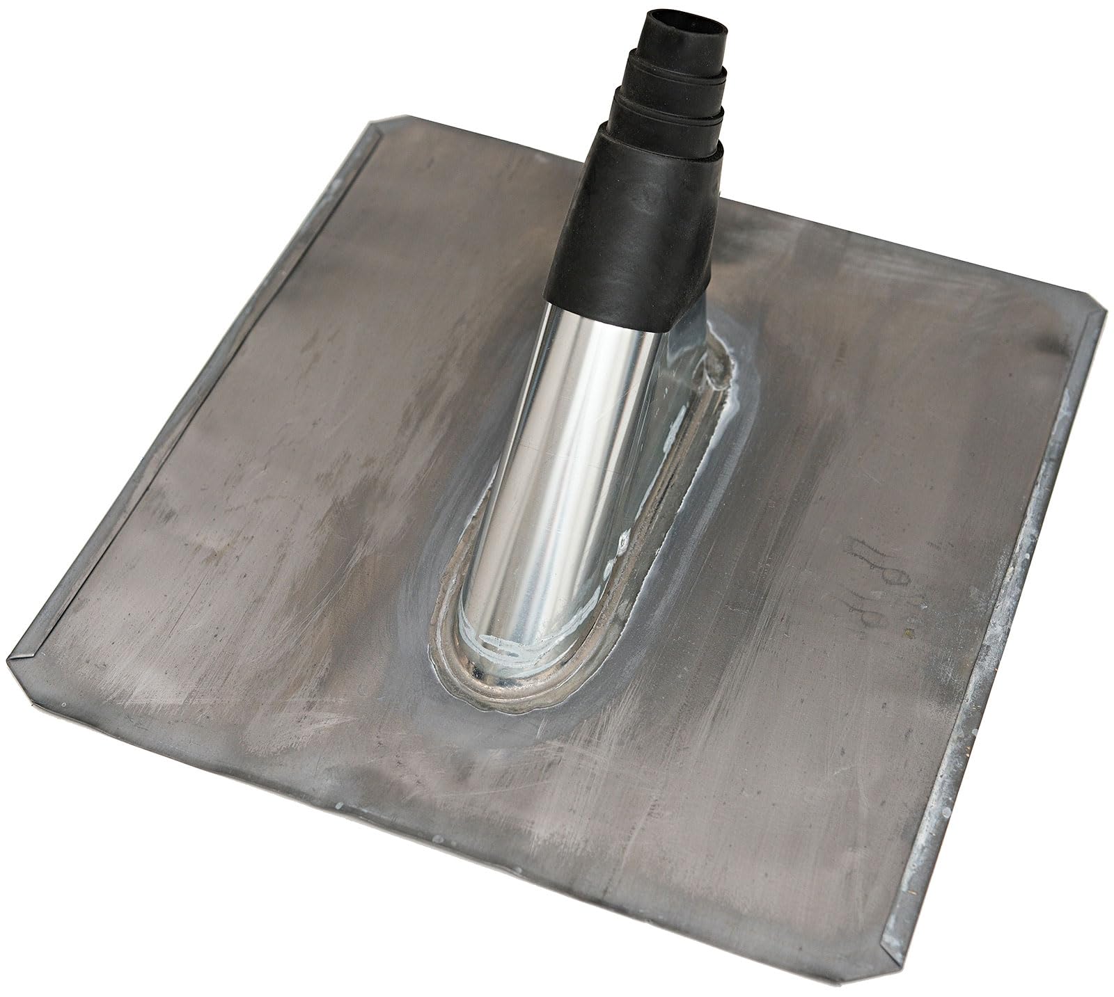Bleiziegel Bleipfanne 410x410mm Dachpfanne Blei Dachabdeckung Blei-Dachziegel Abdeckblech Antennenziegel universal inkl. Gummimanschette