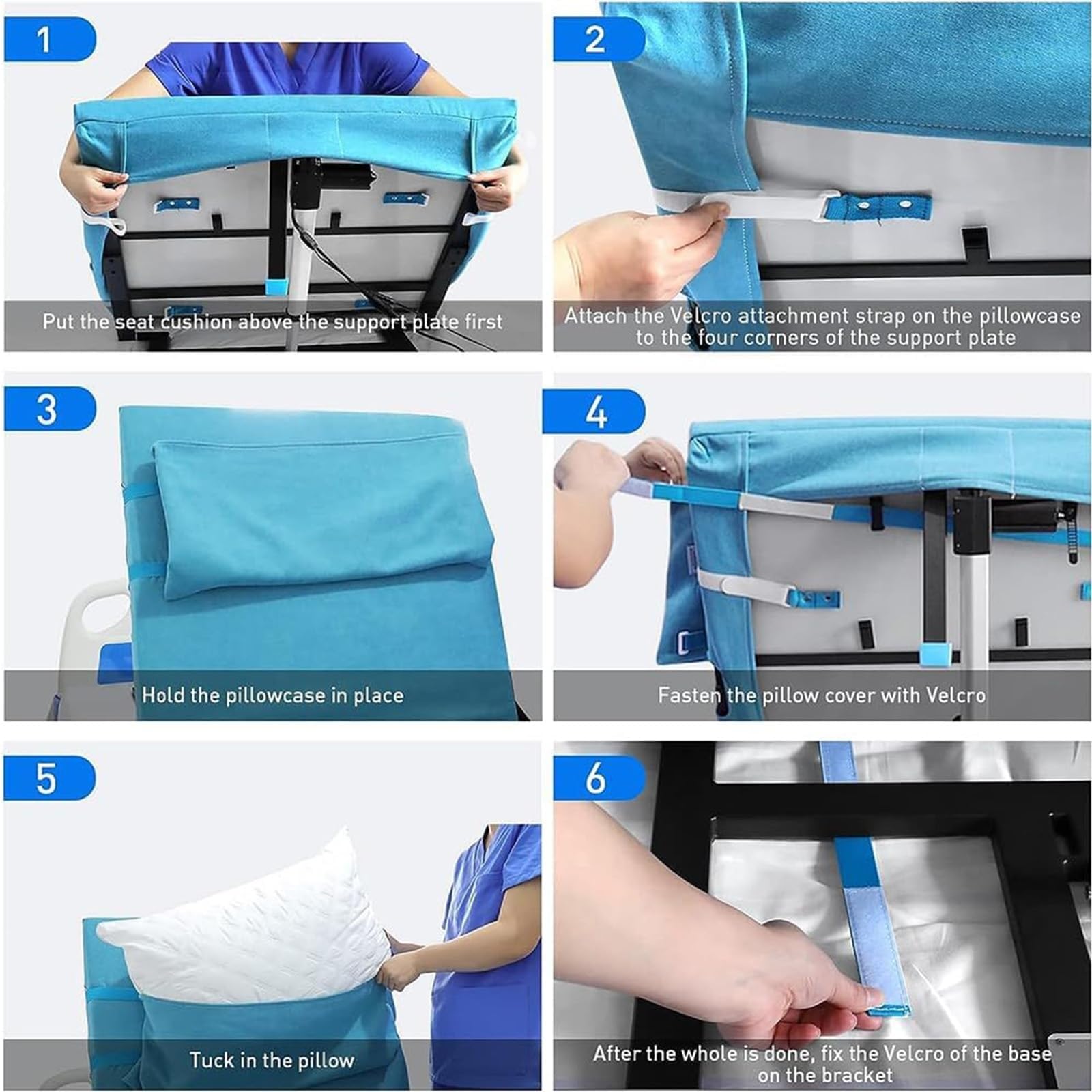 Respaldo de cama eléctrico ajustable con mando a distancia para sentarse y soporte lumbar, ideal para ancianos y comodidad